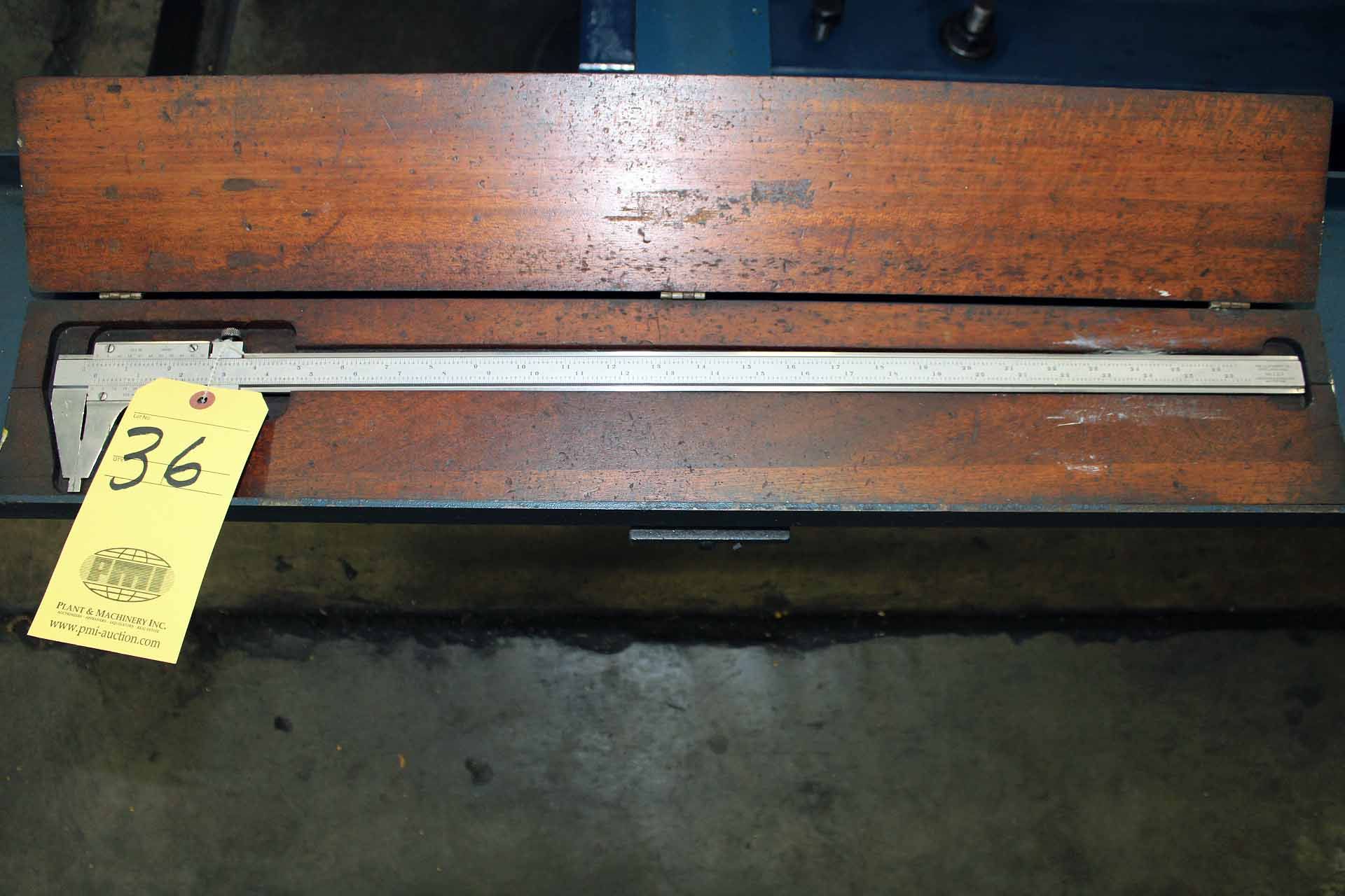 LOT CONSISTING OF: Starrett vernier caliper (for I.D. & O.D. measurements), hardened & stabilized