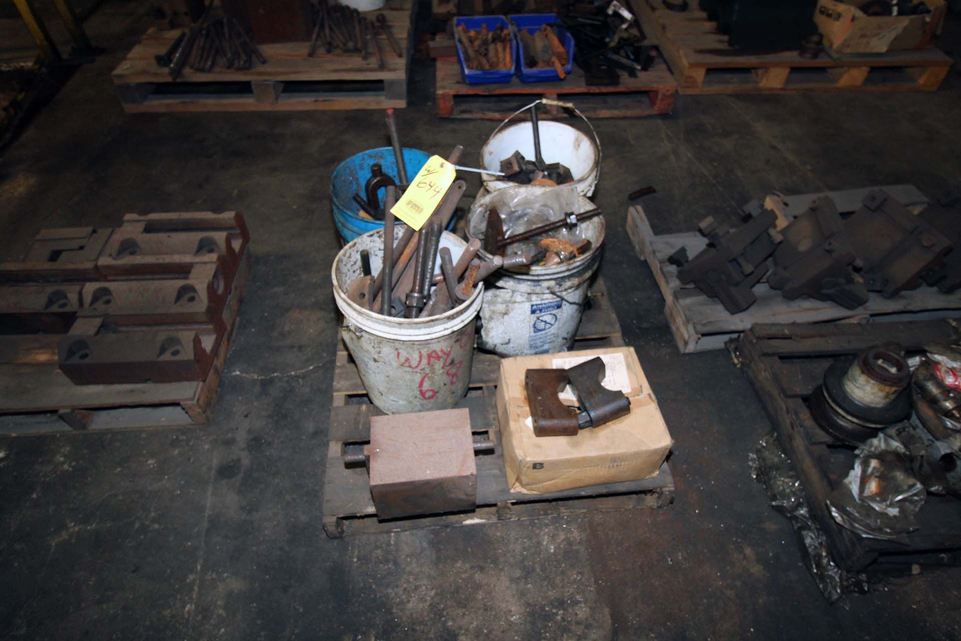 LOT CONSISTING OF: (3) steel tables, turning tools (on six pallets), machine jaws, in-process - Image 7 of 9