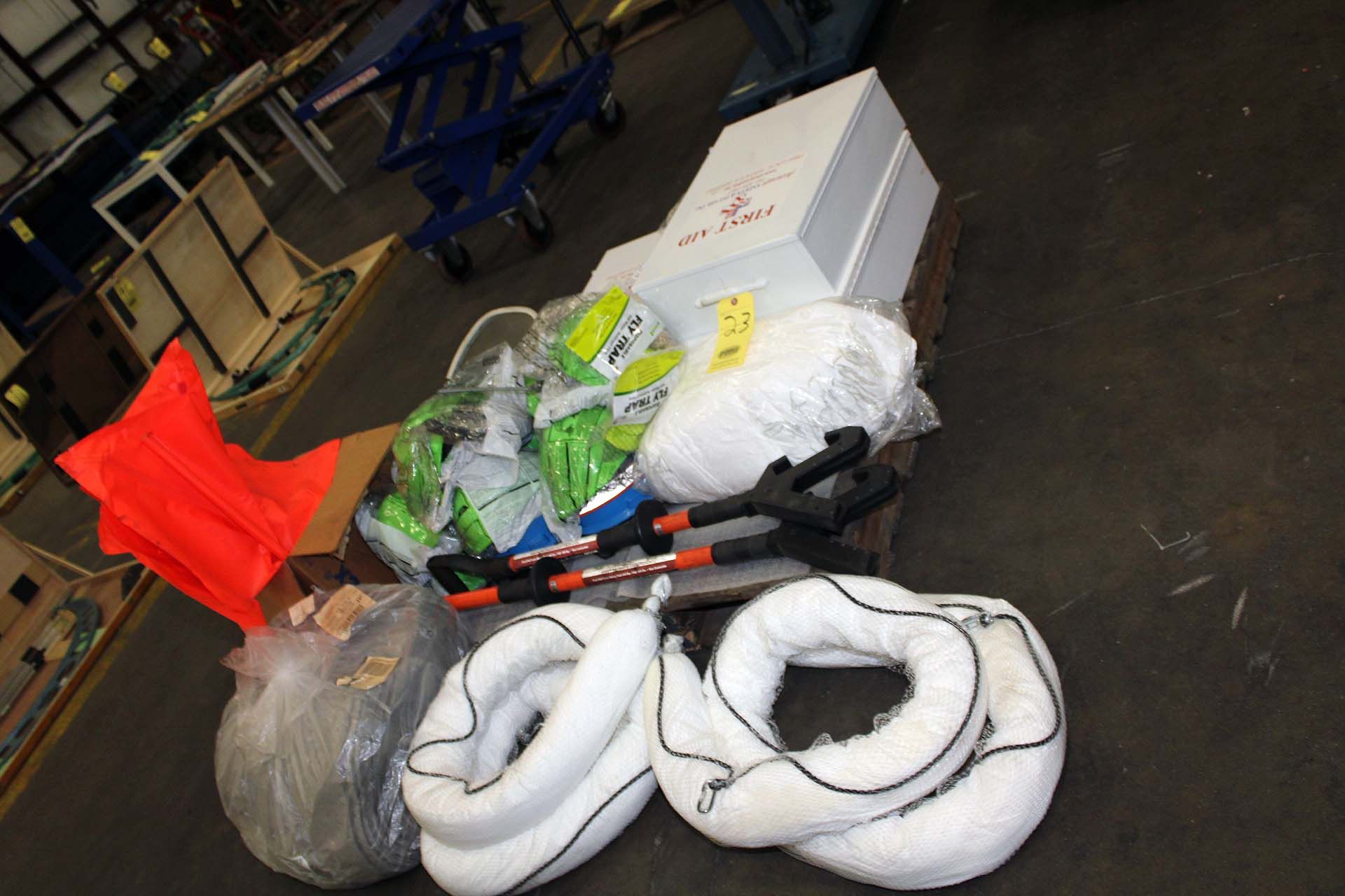 LOT OF PPE ITEMS: liquid spill containment items & first aid cabinets - Image 2 of 3