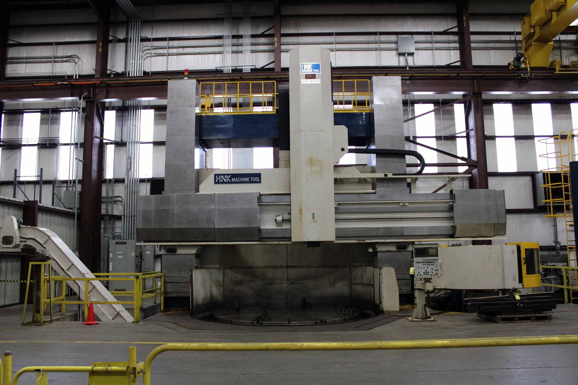 CNC VERTICAL TURNING CENTER, HNK MDL. VTC40/50, new 2012, Fanuc 18i-TB CNC control, 157.4” table