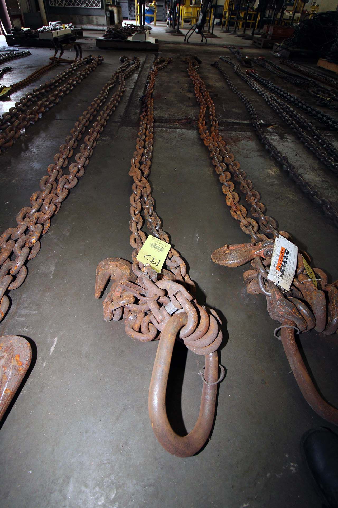 OBLONG CHAIN SLING, 5/8", 2-leg, approx. 15'L. hooks - Image 2 of 2