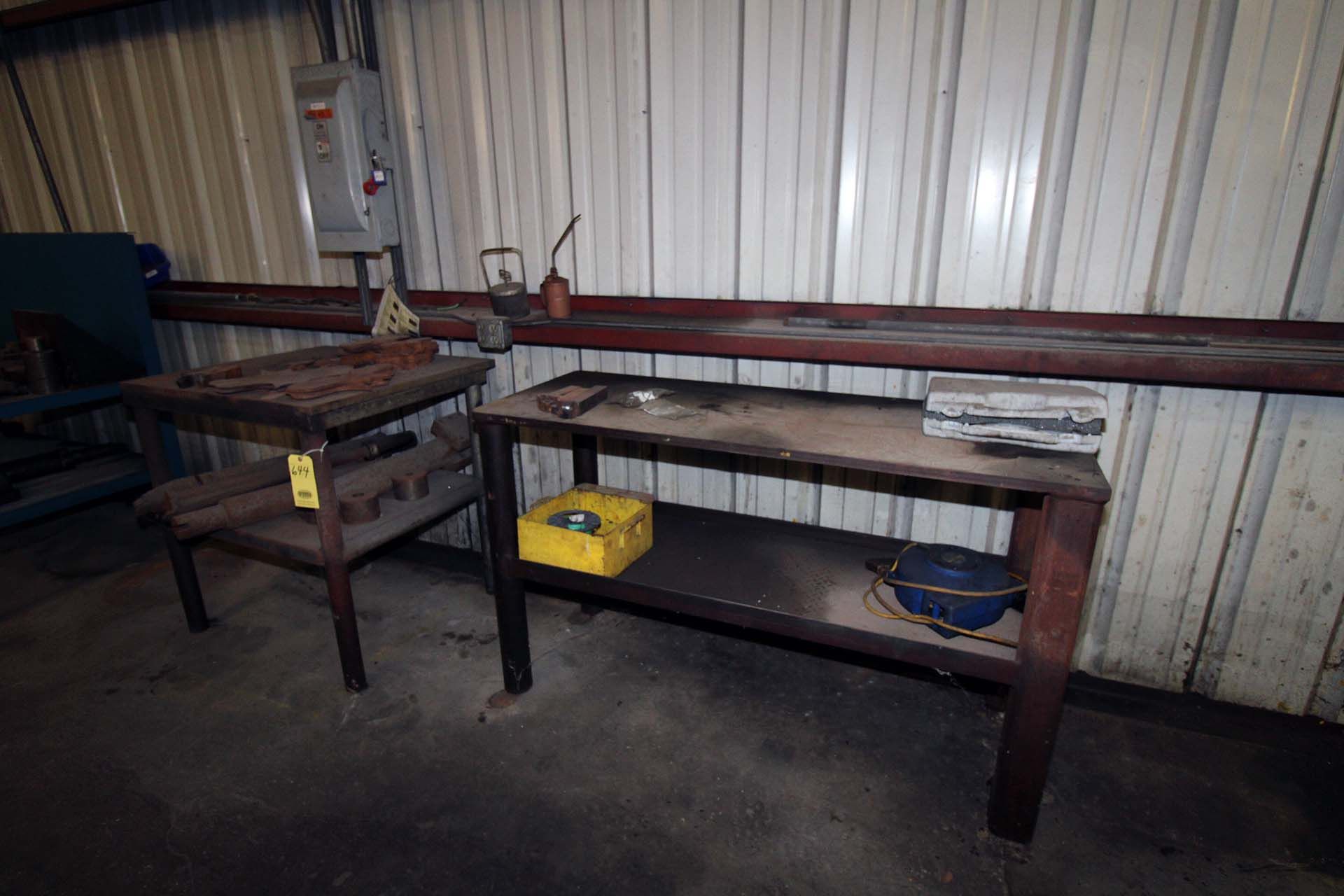 LOT CONSISTING OF: (3) steel tables, turning tools (on six pallets), machine jaws, in-process - Image 2 of 9