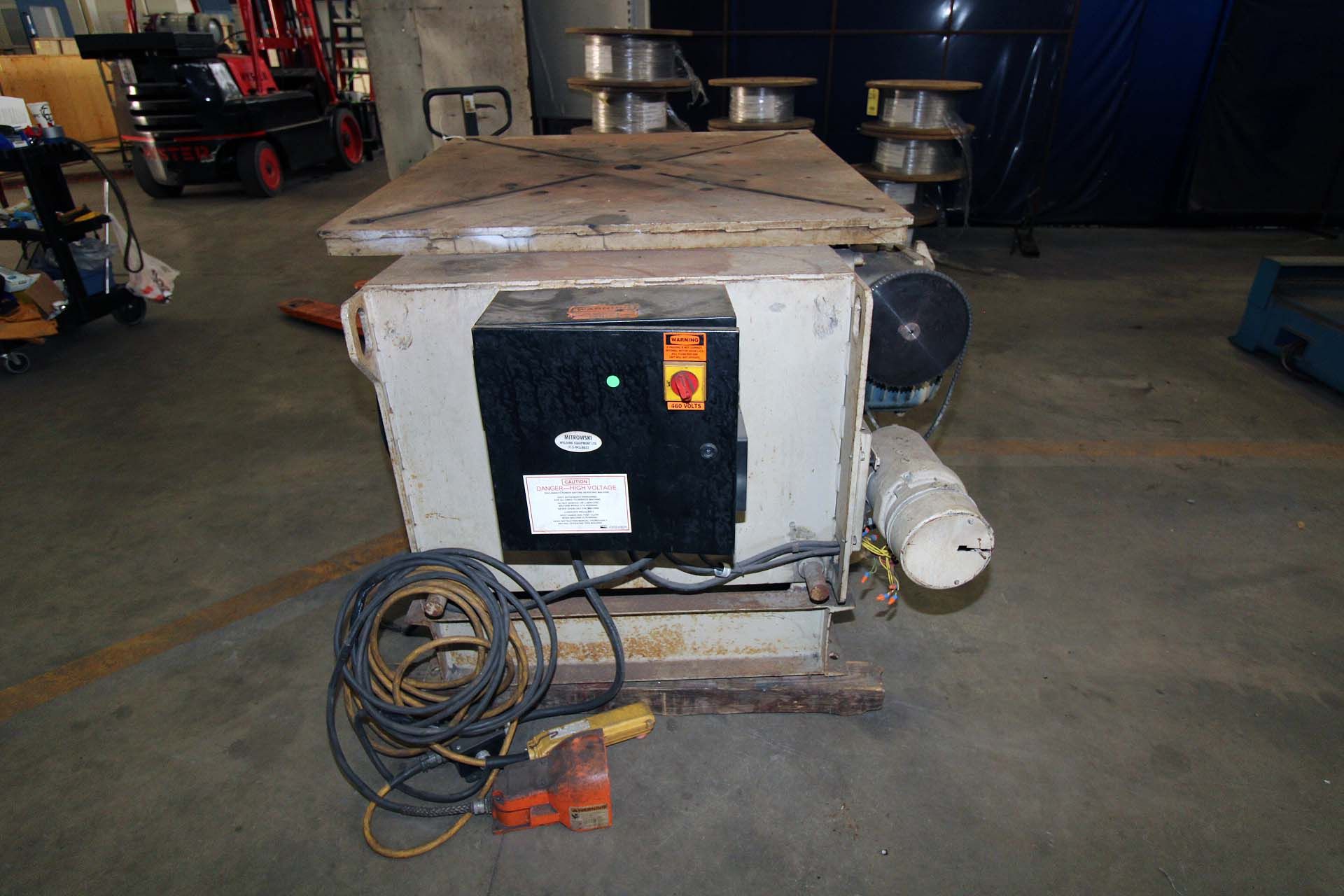 WELDING POSITIONER, PANDJIRIS 4,500 LB. CAP. MDL. 45-12ABPOSIT, 48” sq. table, S/N 18498X03-2 - Image 2 of 3