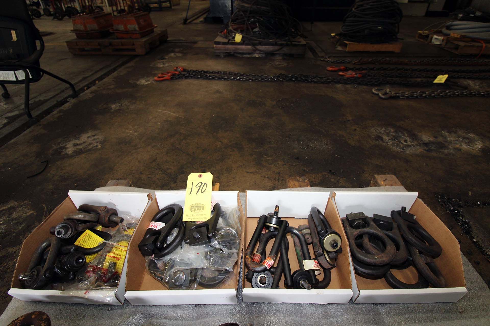 LOT OF SHACKLE SWIVEL HOIST RINGS