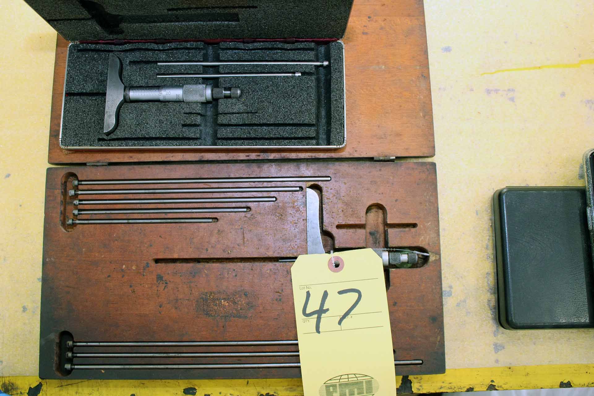 LOT OF DEPTH MICROMETER SETS (2), STARRETT MDL. 445