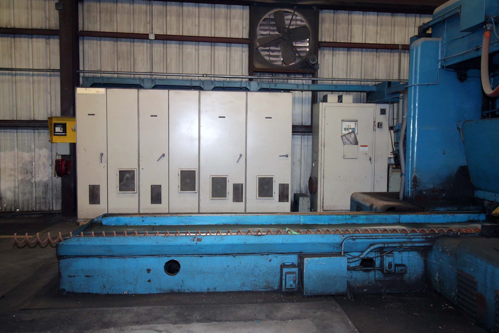 PLANER MILL, INGERSOLL, 54” x 216” table, (2) horiz. milling heads, (1) vert. milling head. - Image 3 of 12