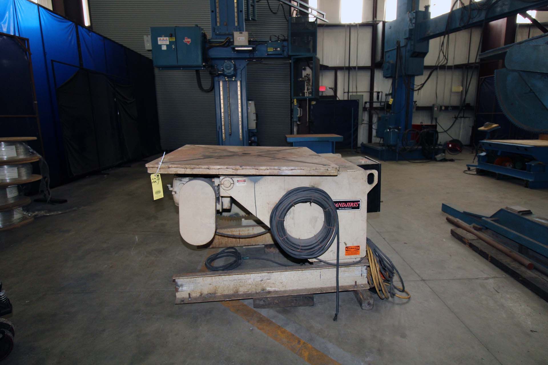 WELDING POSITIONER, PANDJIRIS 4,500 LB. CAP. MDL. 45-12ABPOSIT, 48” sq. table, S/N 18498X03-2