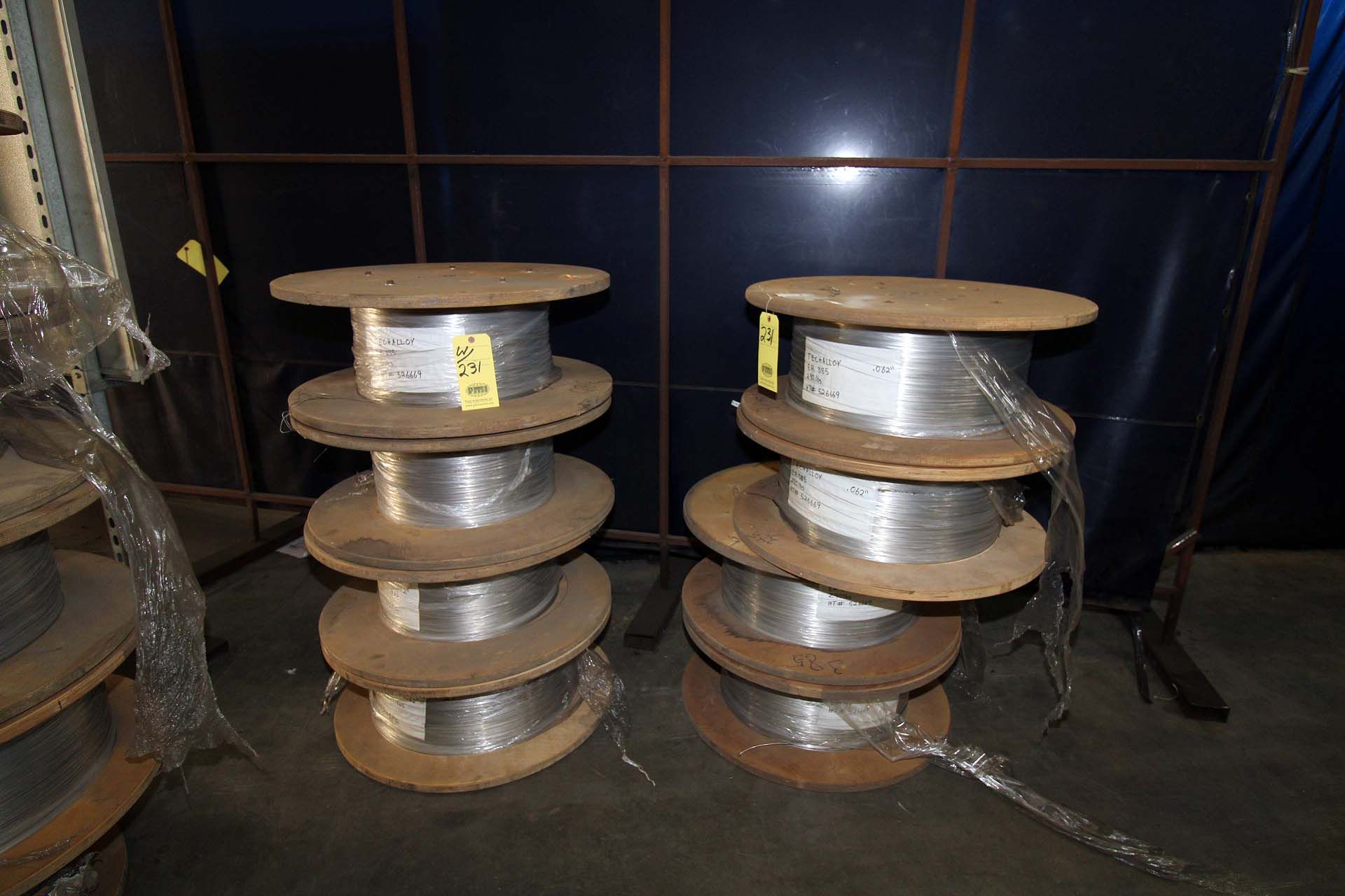 LOT OF WELDING WIRE, TECHALLOY (on eight spools)