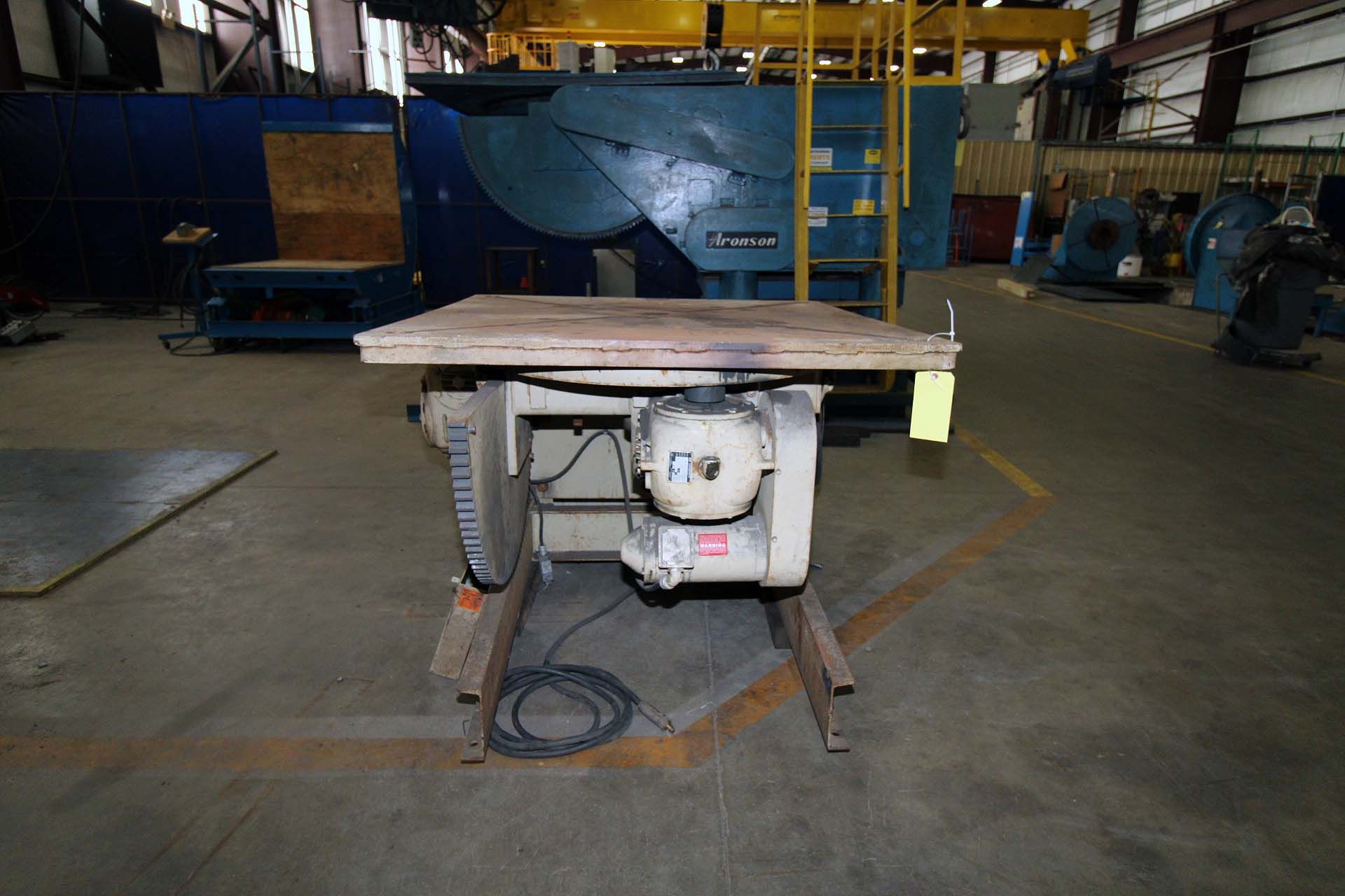 WELDING POSITIONER, PANDJIRIS 4,500 LB. CAP. MDL. 45-12ABPOSIT, 48” sq. table, S/N 18498X03-2 - Image 3 of 3