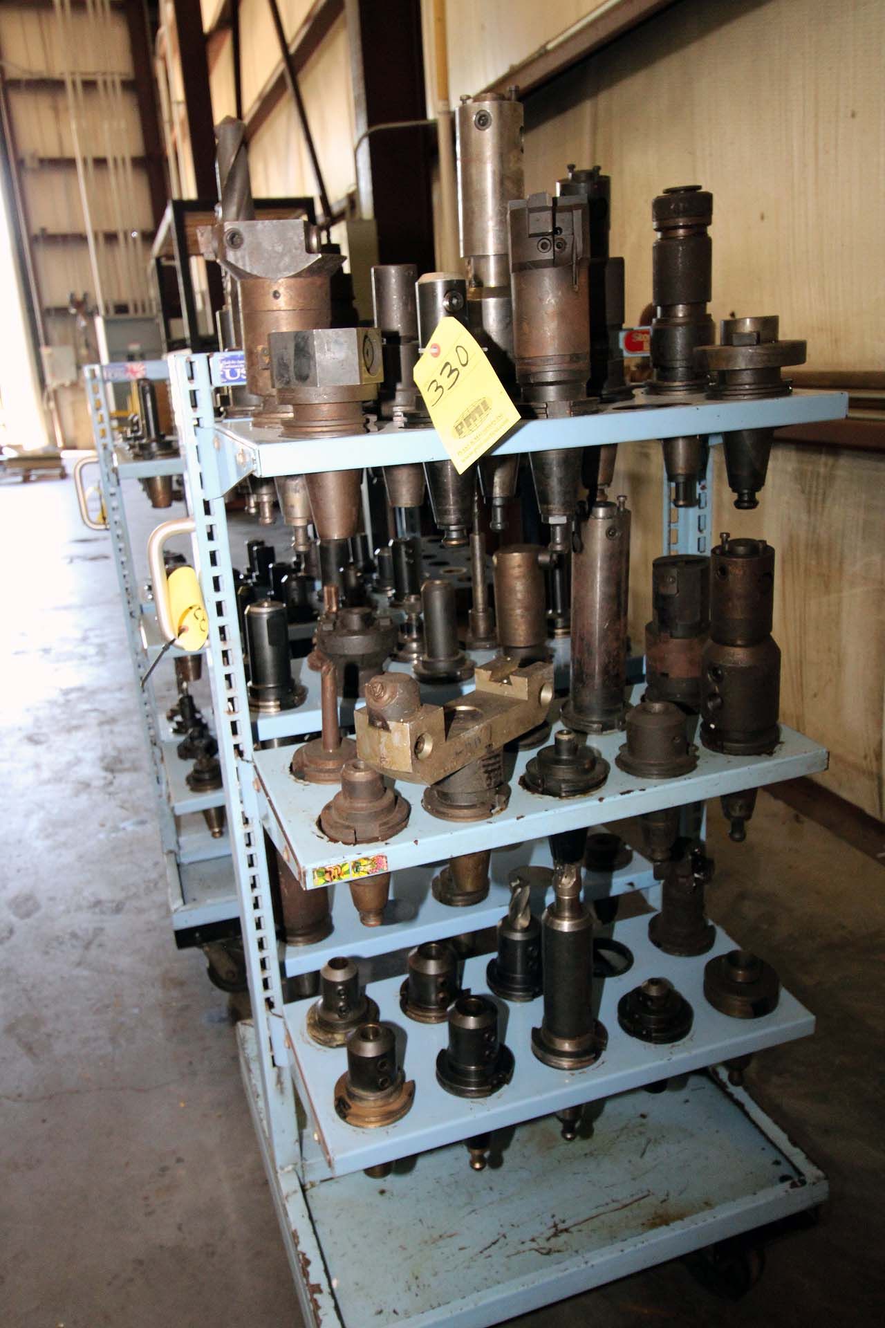 LOT OF CAT TOOLHOLDERS (APPROX. 50) (rolling cart not included) - Image 2 of 3