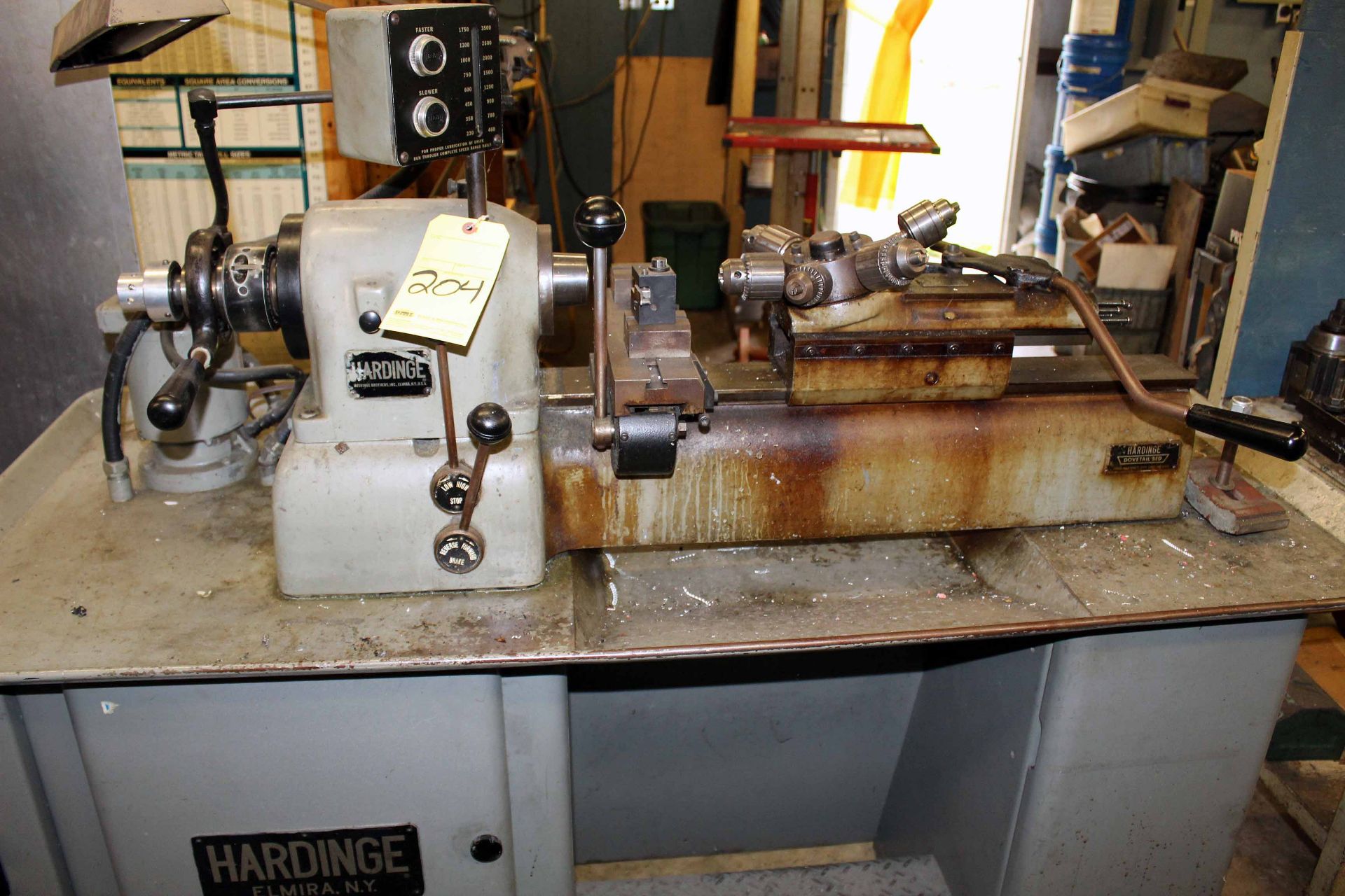 2ND OPERATION LATHE, HARDINGE MDL. DSM-59, dovetail bed, 220 V., 3-phase, 1 HP (Location 8: TIMCO, - Image 2 of 2