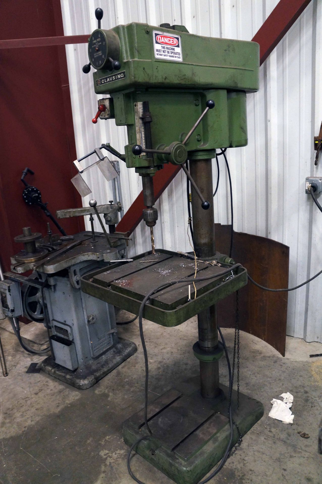 DRILL PRESS, CLAUSING MDL. 2277, 20", T-slotted tbl. & base, 1.5 HP, S/N 529131 (Location 11: Abbott - Image 4 of 7