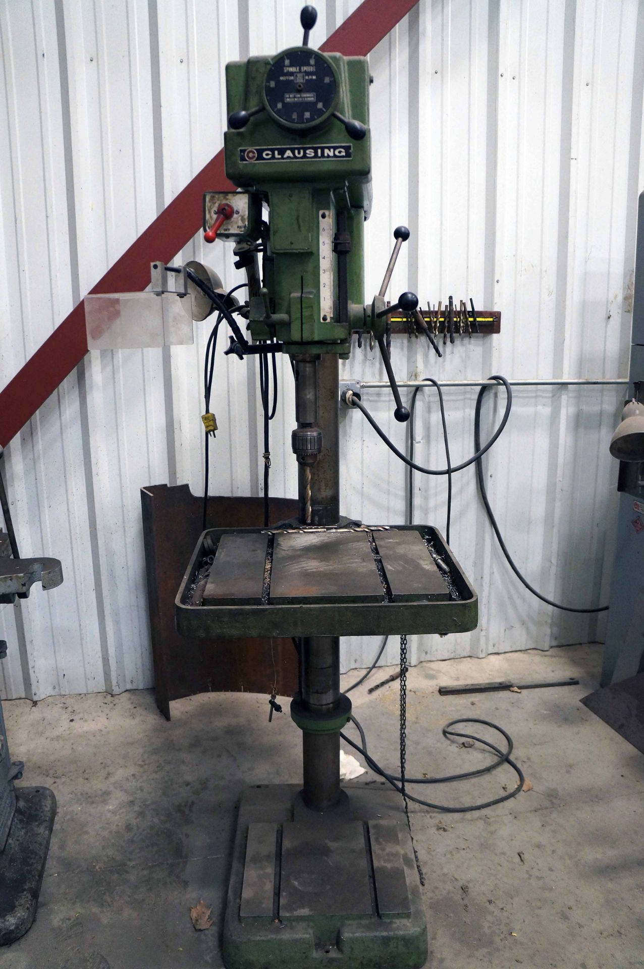 DRILL PRESS, CLAUSING MDL. 2277, 20", T-slotted tbl. & base, 1.5 HP, S/N 529131 (Location 11: Abbott - Image 7 of 7