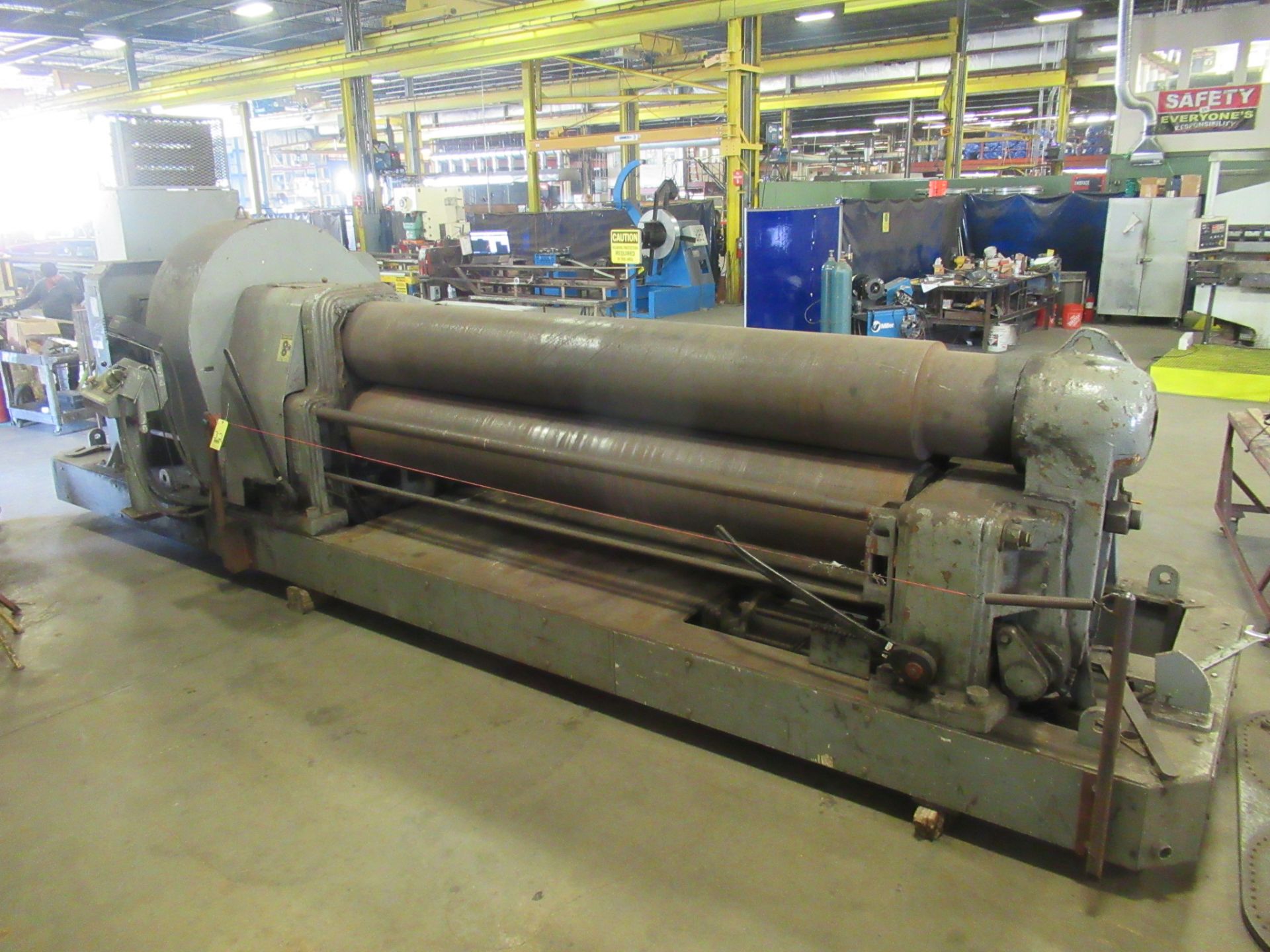 INITIAL PINCH PLATE ROLL, WEBB 1-1/8” X 10’ MDL. 16L, 18” top roll, S/N 5379 (Location 7: McCorvey