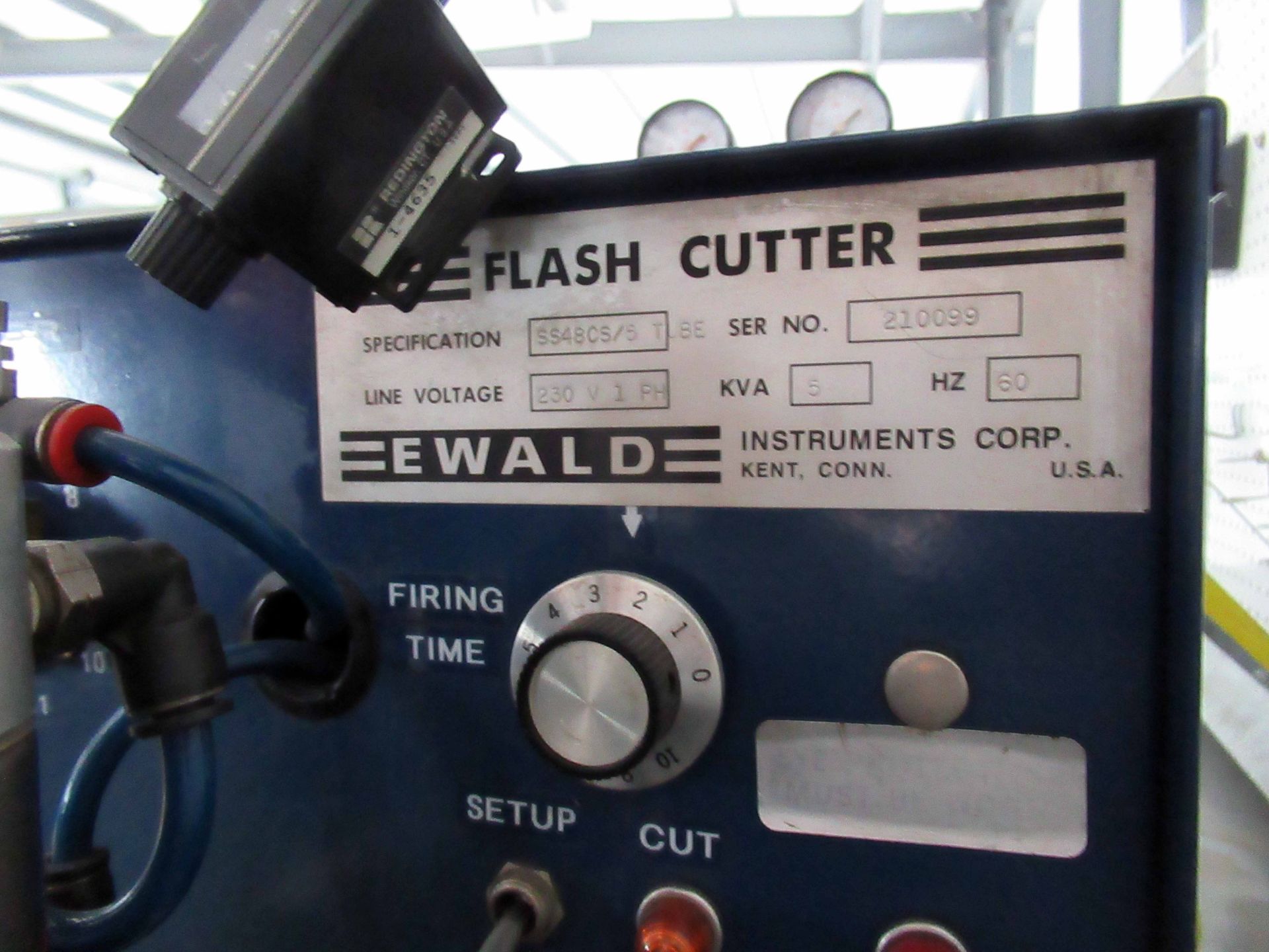 HOSE FLASH CUTTER STATION, EWALD FLASH CUTTER SS48CS/5 TUBE, Olympia 1410 wire length meter, 1 HP - Image 4 of 8