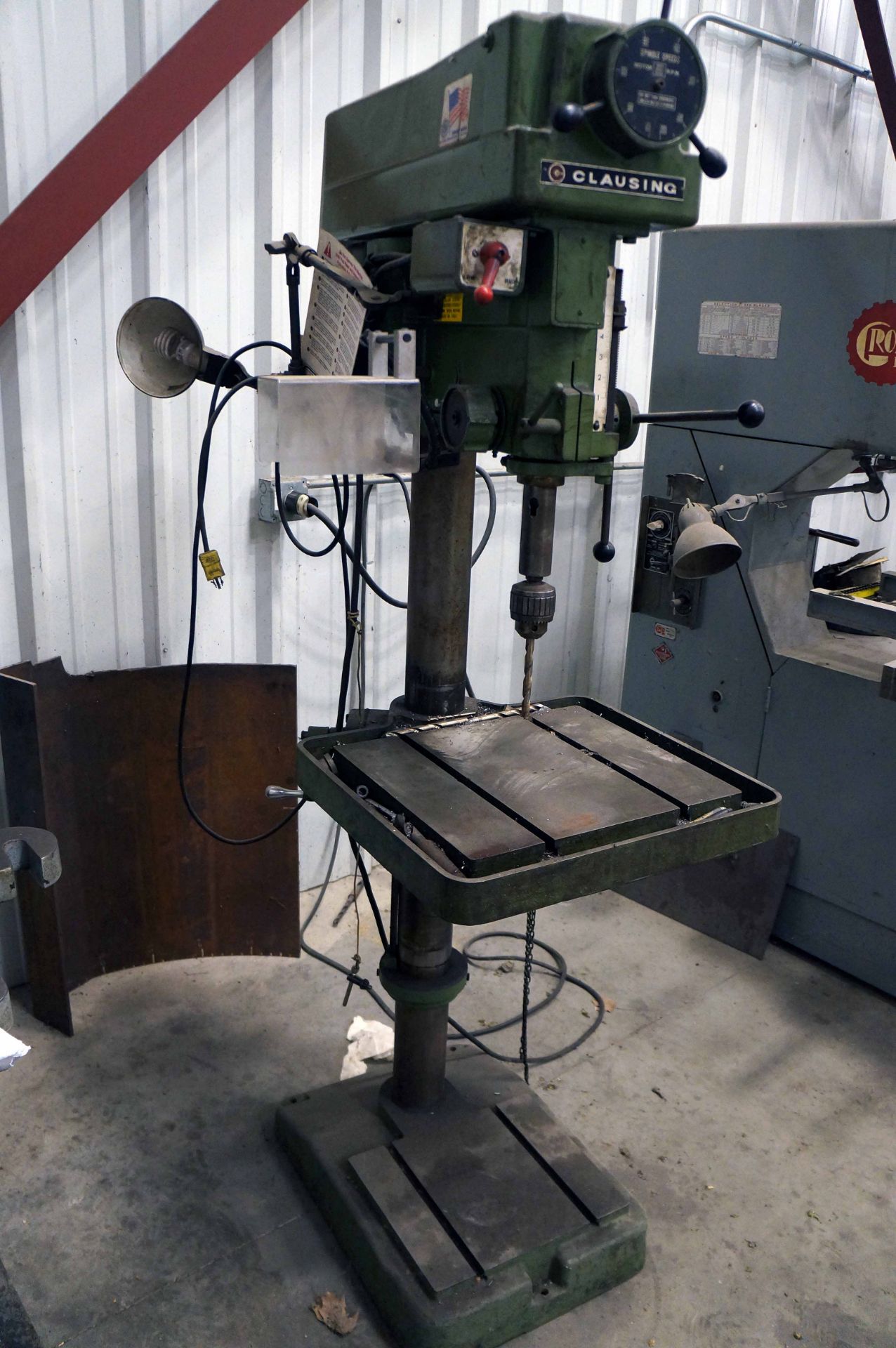 DRILL PRESS, CLAUSING MDL. 2277, 20", T-slotted tbl. & base, 1.5 HP, S/N 529131 (Location 11: Abbott