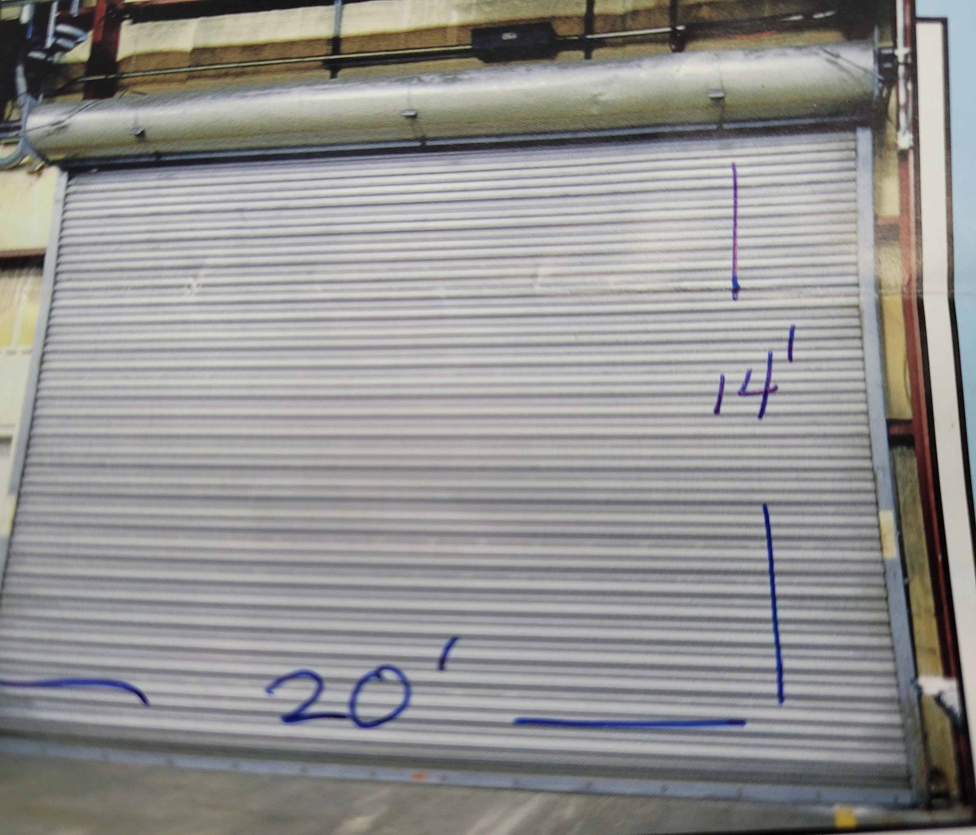 ROLLUP SHOP DOOR, 20' W X X14' HIGH, . (Location 1: Fabcorp, Inc., 6951 West Little York Road, Houst