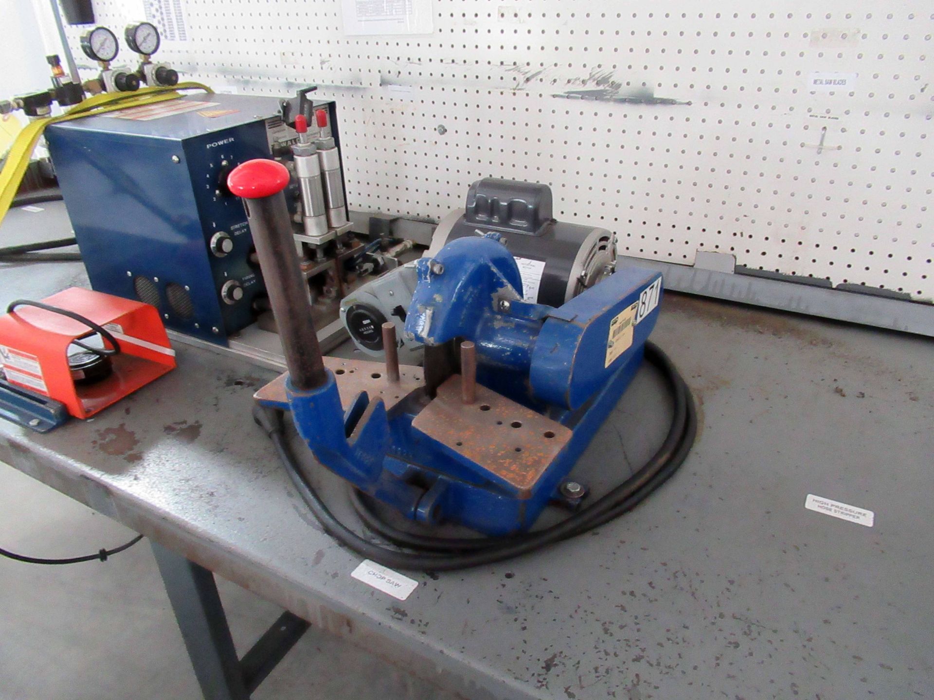 HOSE FLASH CUTTER STATION, EWALD FLASH CUTTER SS48CS/5 TUBE, Olympia 1410 wire length meter, 1 HP - Image 5 of 8