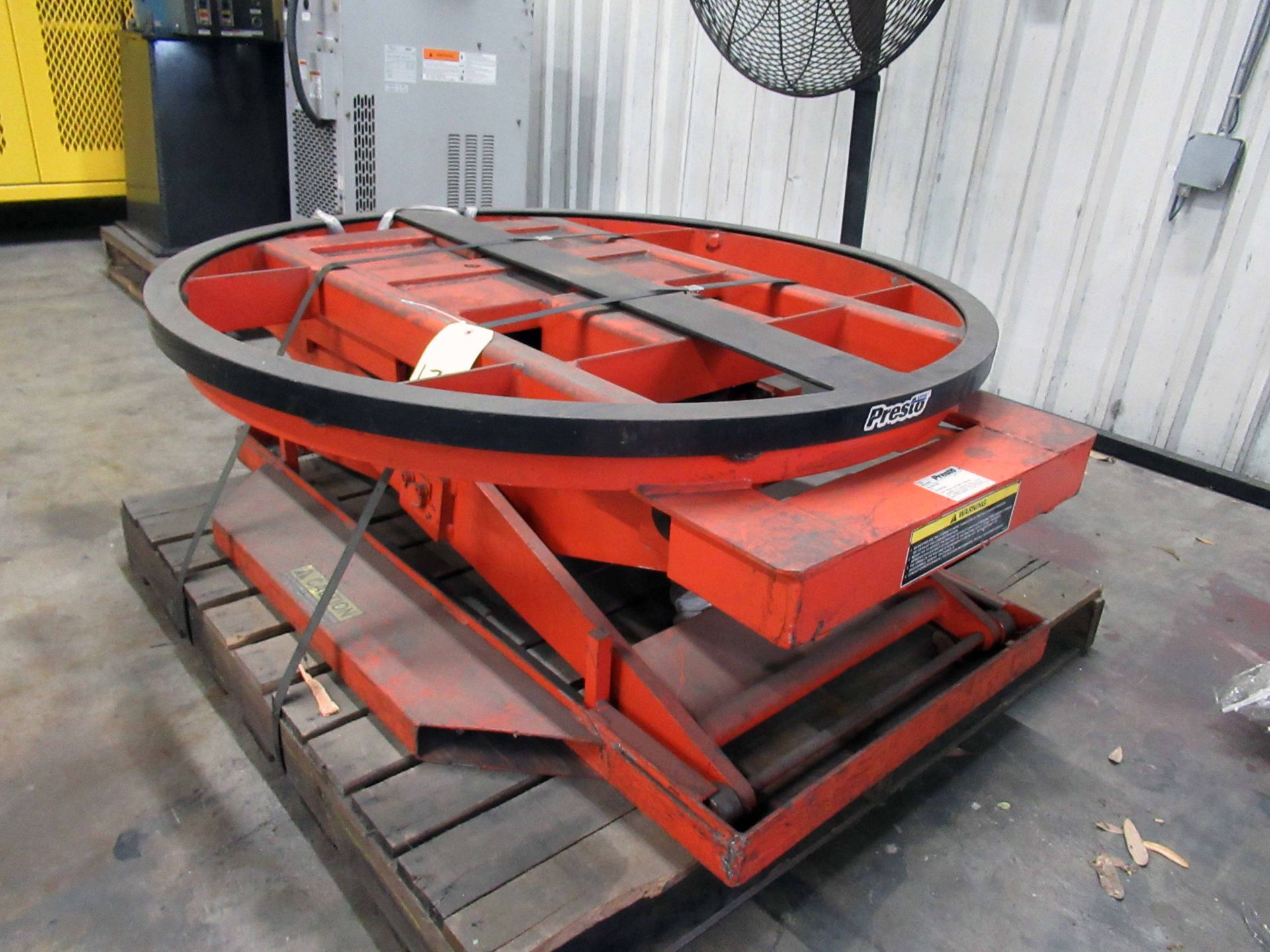 LIFTING ROTARY TABLE, PRESTO P3, S/N V027750-01 (Location 12: Hippo Hopper, 27807 Red Fox Rd, - Image 3 of 3