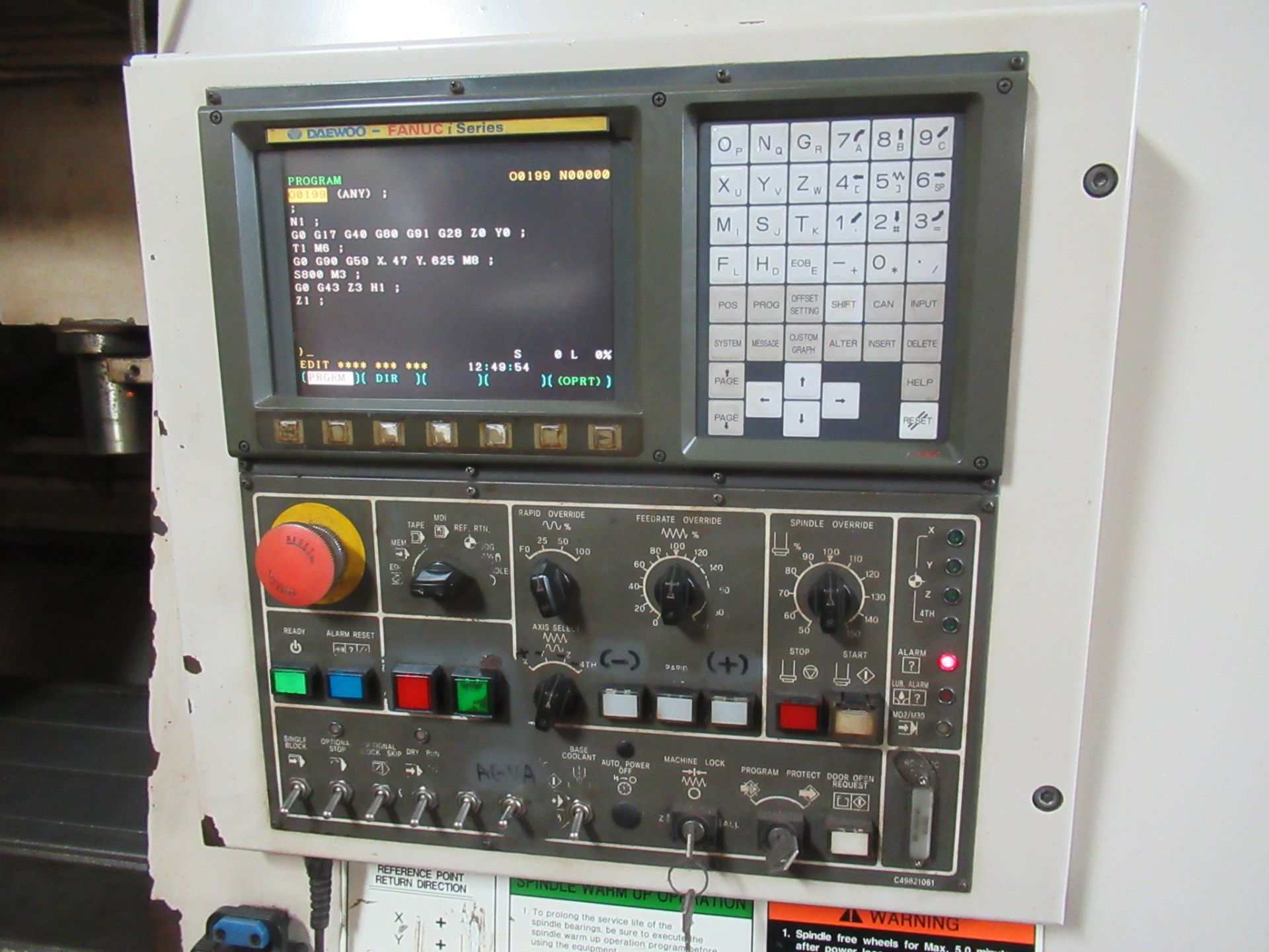 CNC VERTICAL MACHINING CENTER, DAEWOO MDL. DMV3016, new 2003, Fanuc Series i CNC control, 17.7” x - Image 2 of 7