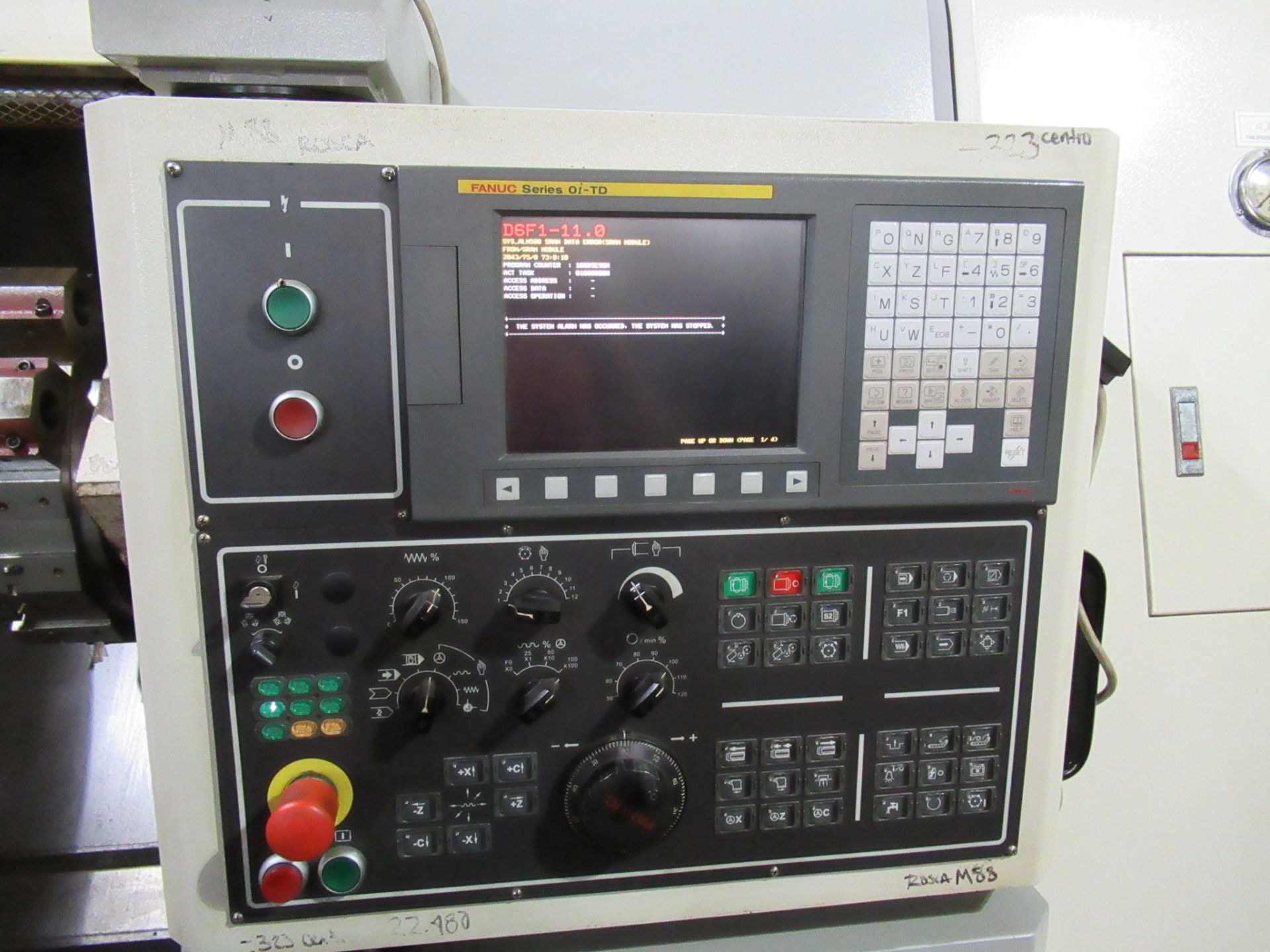 CNC LATHE, CHEVALIER MDL. FBL-1233, new 2011, Fanuc Oi-TD CNC control, 15" pwr. chuck, 10 pos. - Image 2 of 7