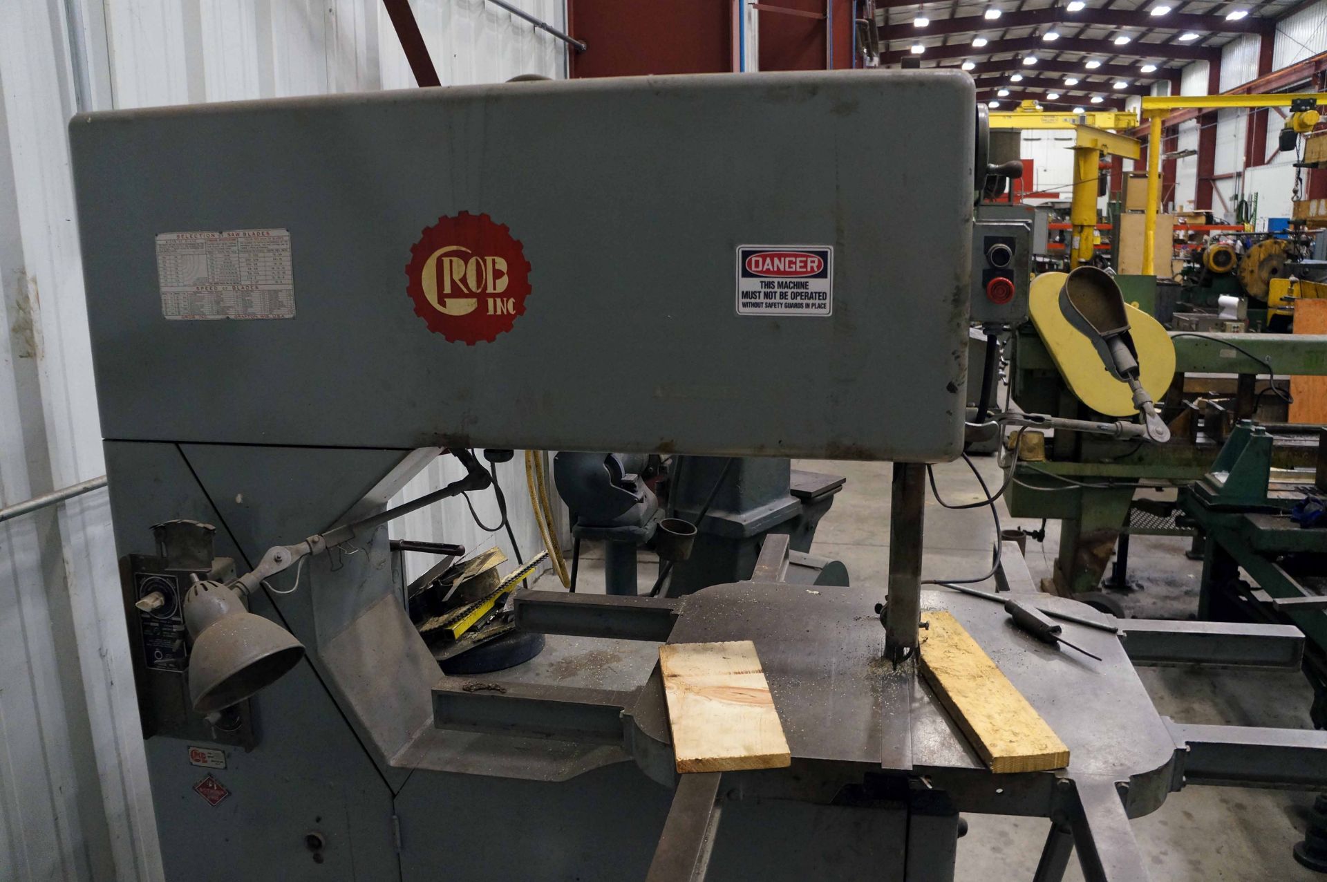 HORIZONTAL BANDSAW, 36" GROB MDL. NS36, 36" throat depth, 12" under guide, 28" x 24" tbl. S/N - Image 2 of 6