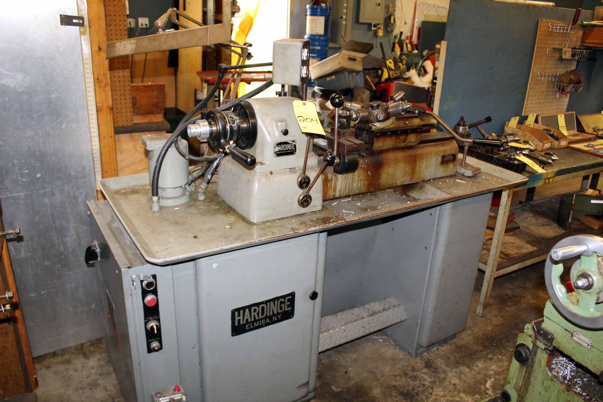 2ND OPERATION LATHE, HARDINGE MDL. DSM-59, dovetail bed, 220 V., 3-phase, 1 HP (Location 8: TIMCO,