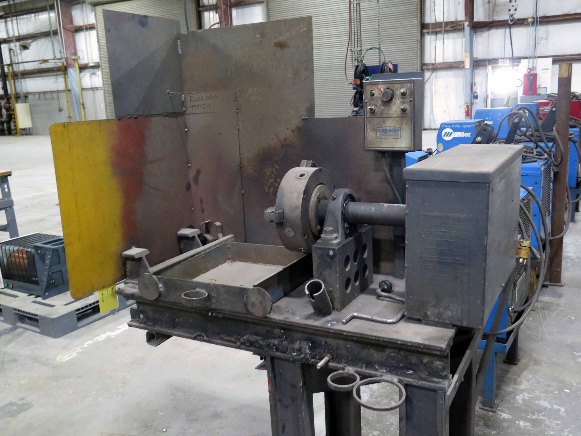 WELDING POSITIONER, CUSTOM HEADSTOCK, variable spd. drive, 10" dia. 3-jaw chuck - Image 2 of 2