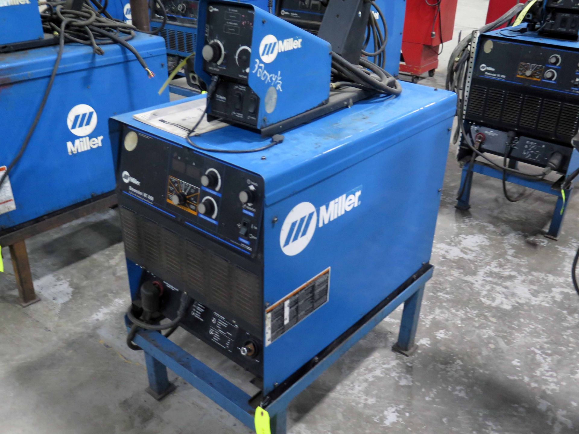 WELDING MACHINE, MILLER MDL. DIMENSION NT450, S/N MA120098U, w / Miller 70 series wire feeder, S/N - Image 2 of 2