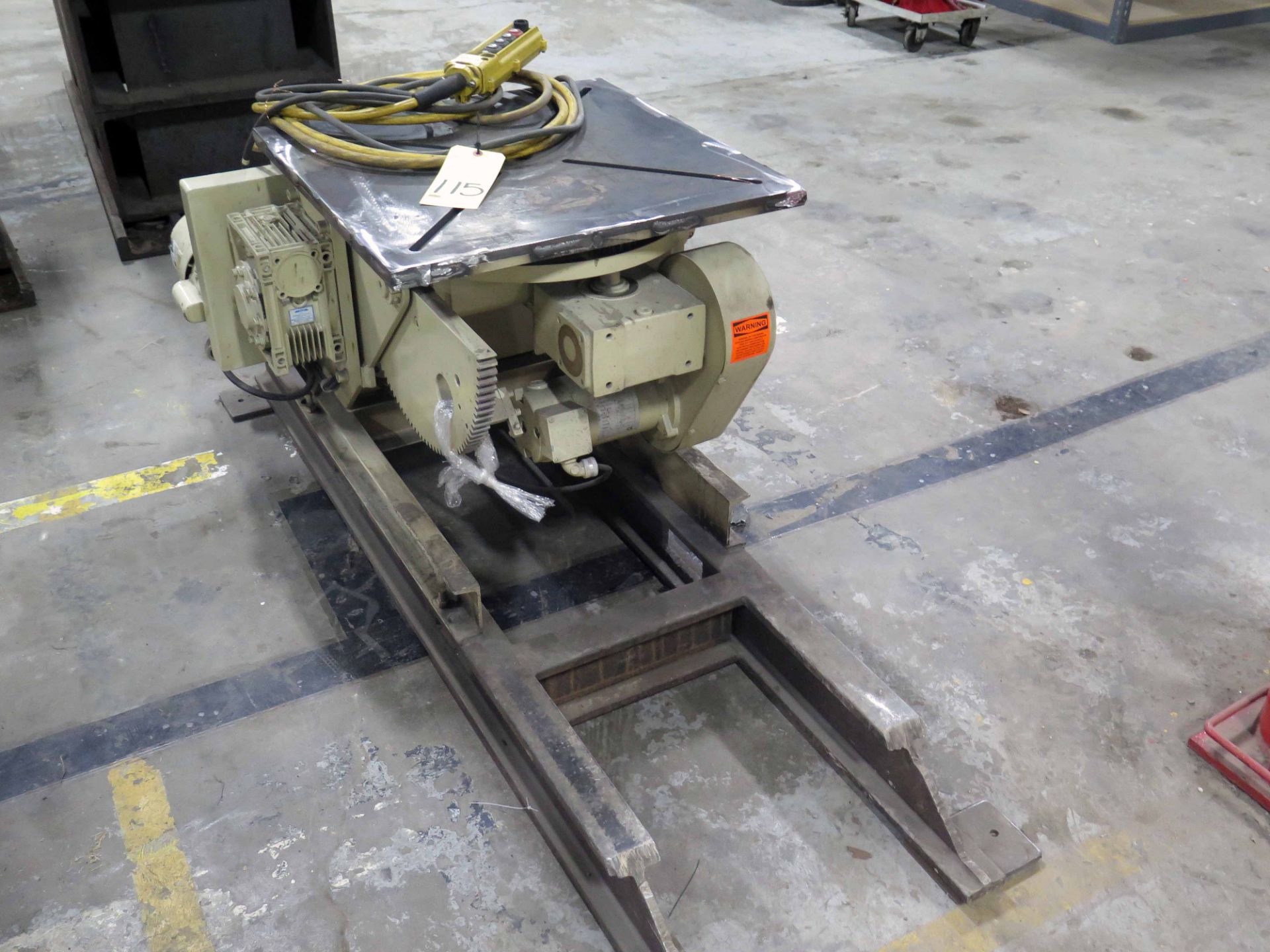 WELDING POSITIONER, PANDJIRIS 1,500 LB. CAP. MDL. 15-4AB, 24" table, pendant control, S/N 21747x00-