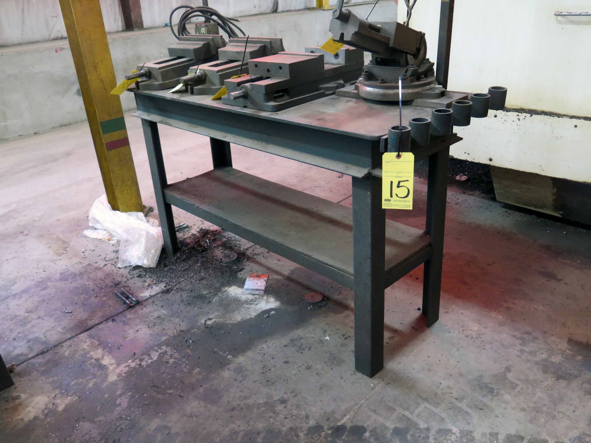 STEEL WORK TABLE, 5' x 2'