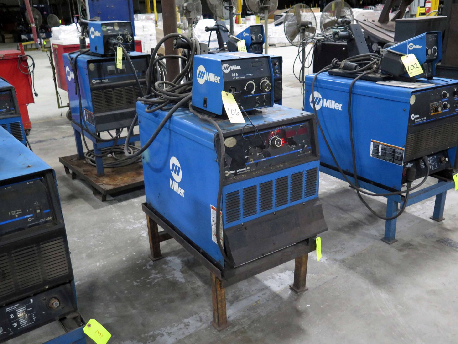 WELDING MACHINE, MILLER MDL. DELTAWELD 452, S/N KF838504, w / Miller Mdl. 24A wire feeder, S/N