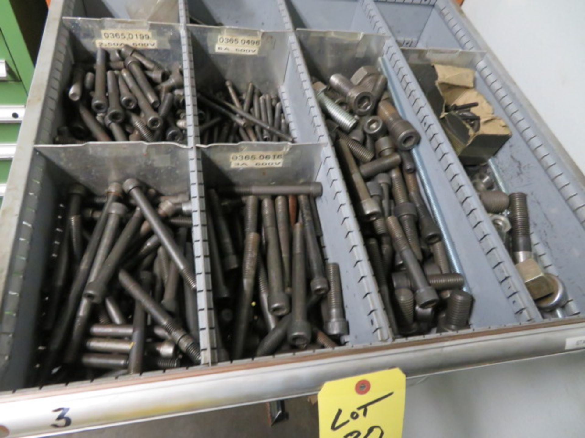 LOT CONSISTING OF: assorted bolts & plugs (located in drawers 3 & 4)
