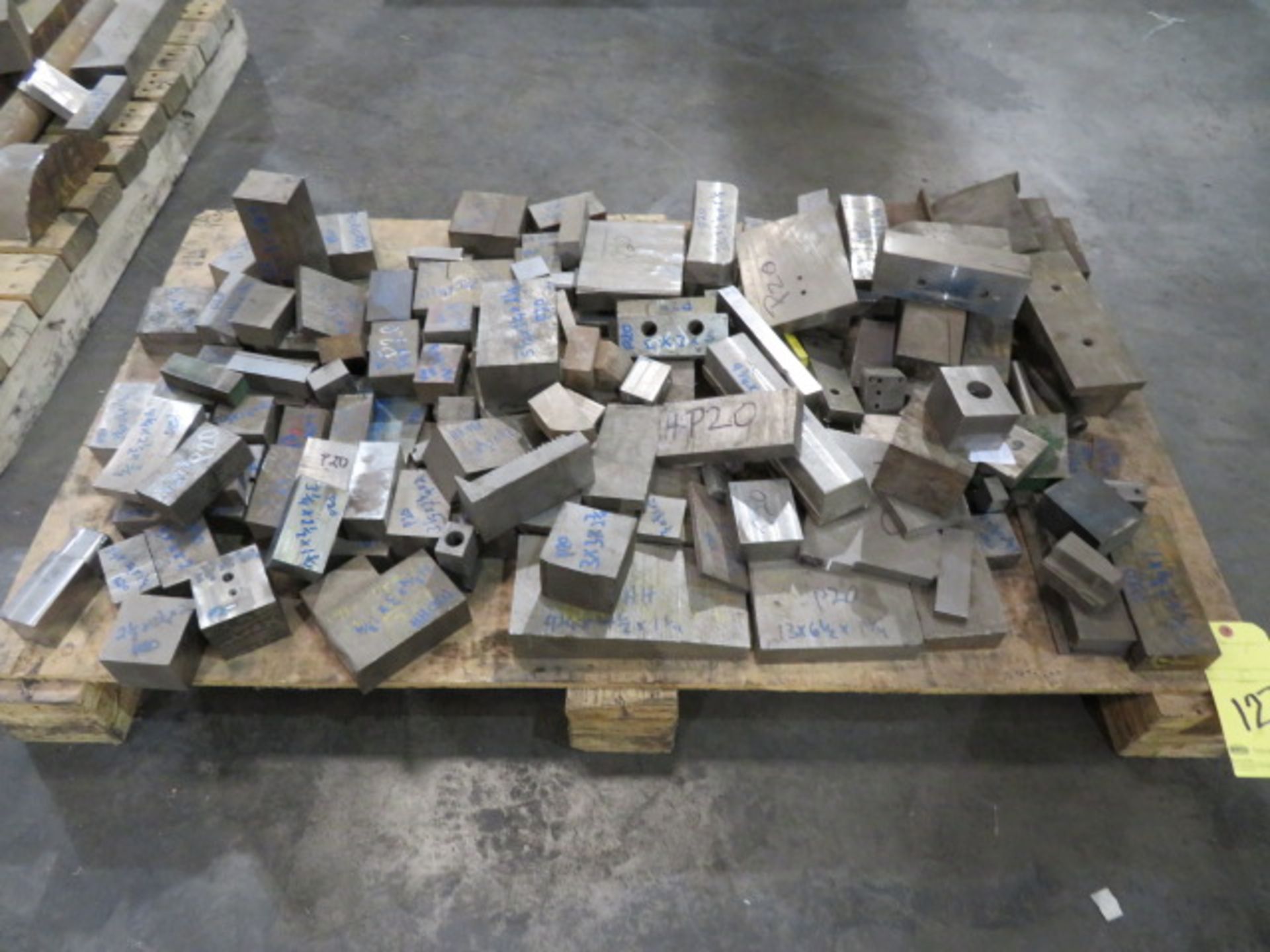 LOT CONSISTING OF: assorted P20 carbon tool steel surplus (on one pallet)