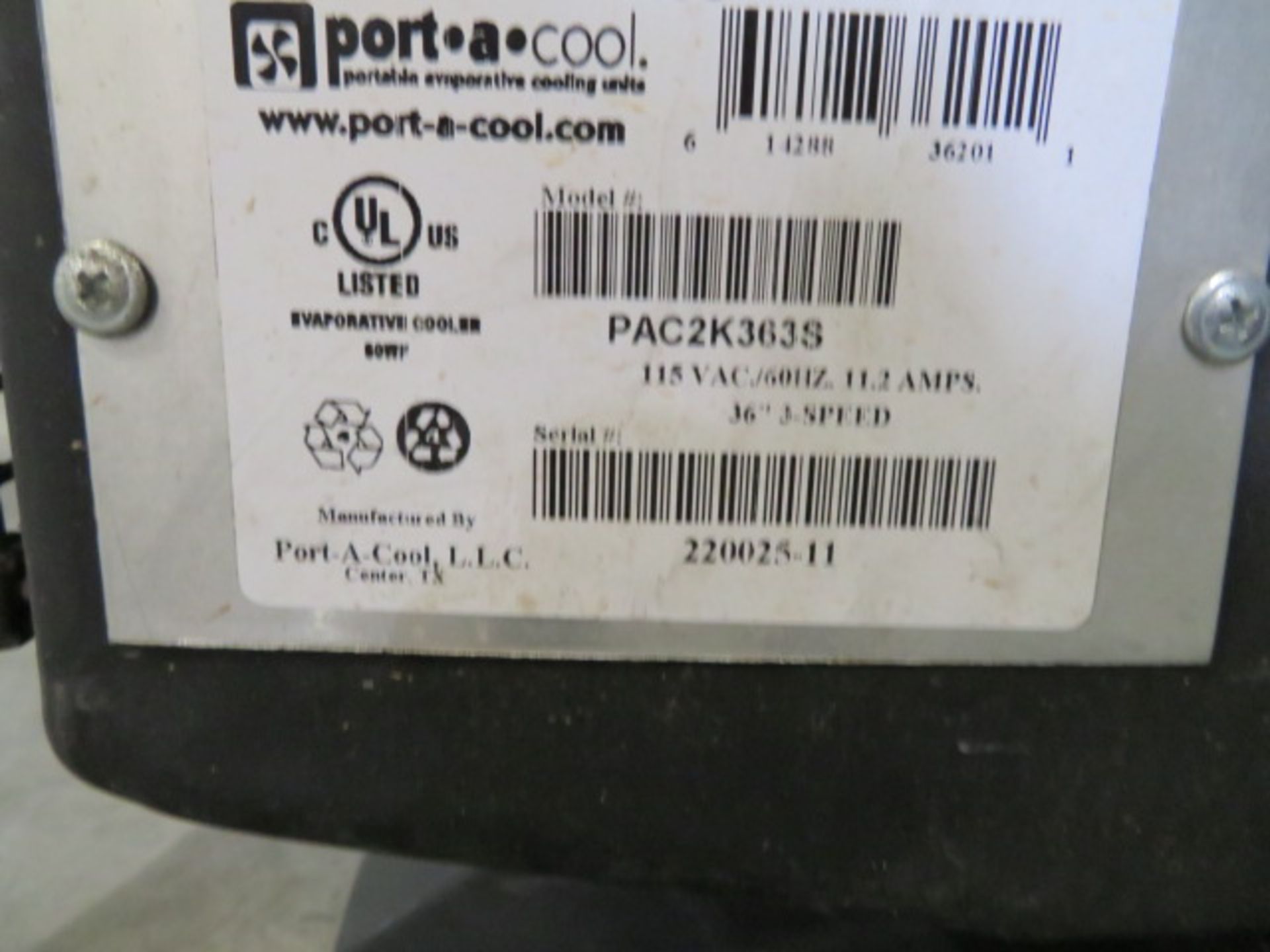 PORTABLE SWAMP COOLER, PORTA-COOL MDL. PACK2K363S - Image 2 of 5