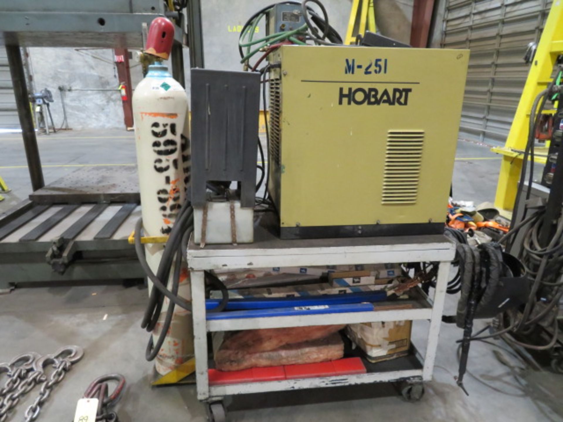 TIG WELDER, HOBART MDL. TIGWAVE 250ACDC, 250 amps @ 30 v., 40% duty cycle, chiller unit, foot pedal, - Image 2 of 6