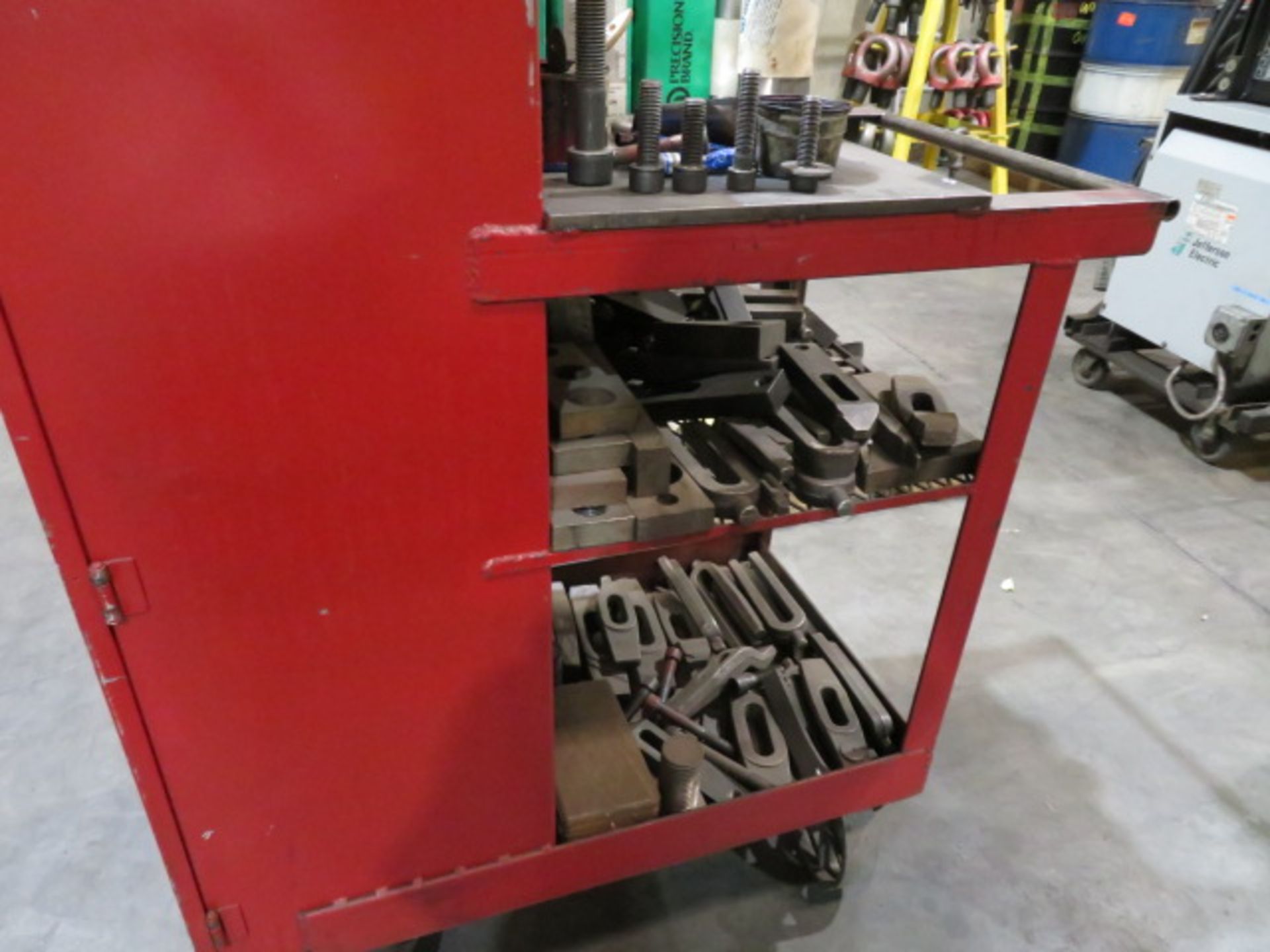 ROLLING CABINET, w/assorted clamps, shims, set-up tooling - Image 2 of 4