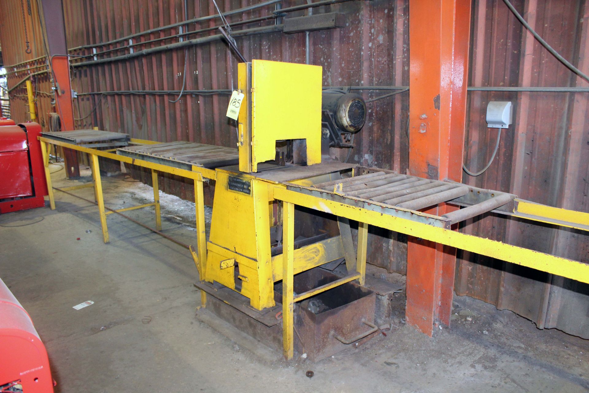 INDUSTRIAL CHOP SAW, KALAMAZOO 16", w/infeed/outfeed conveyor