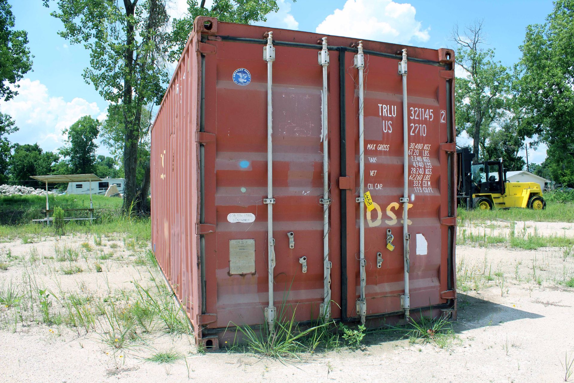 SHIPPING CONTAINER, 20' (contents not included - See Lot 450A) (Located at: 11700 Trickey Rd.,