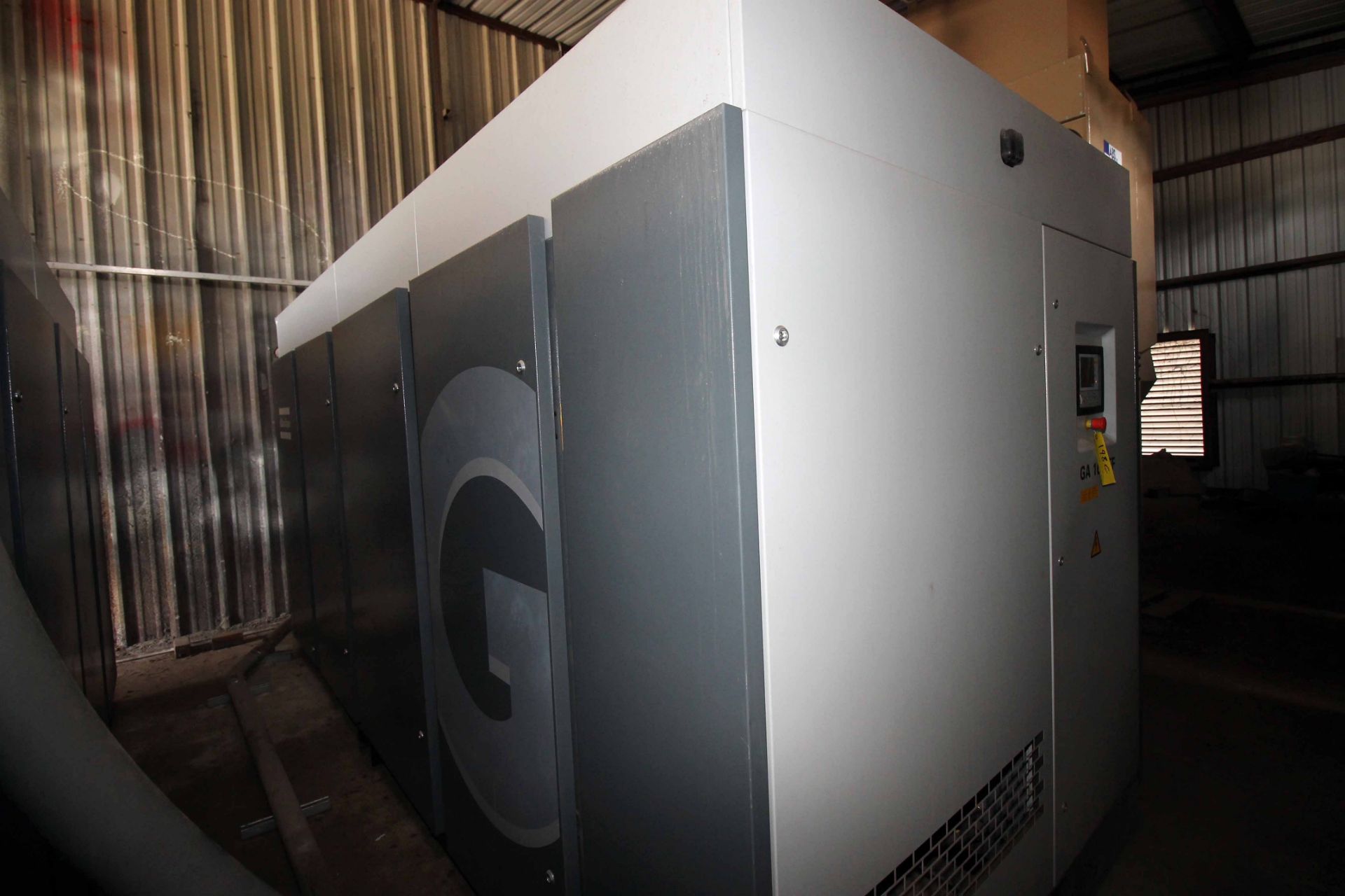 ROTARY SCREW AIR COMPRESSOR, ATLAS COPCO MDL. GA 160+FF, new 2014, 215 HP, less than 650 hours, S/ - Image 3 of 3