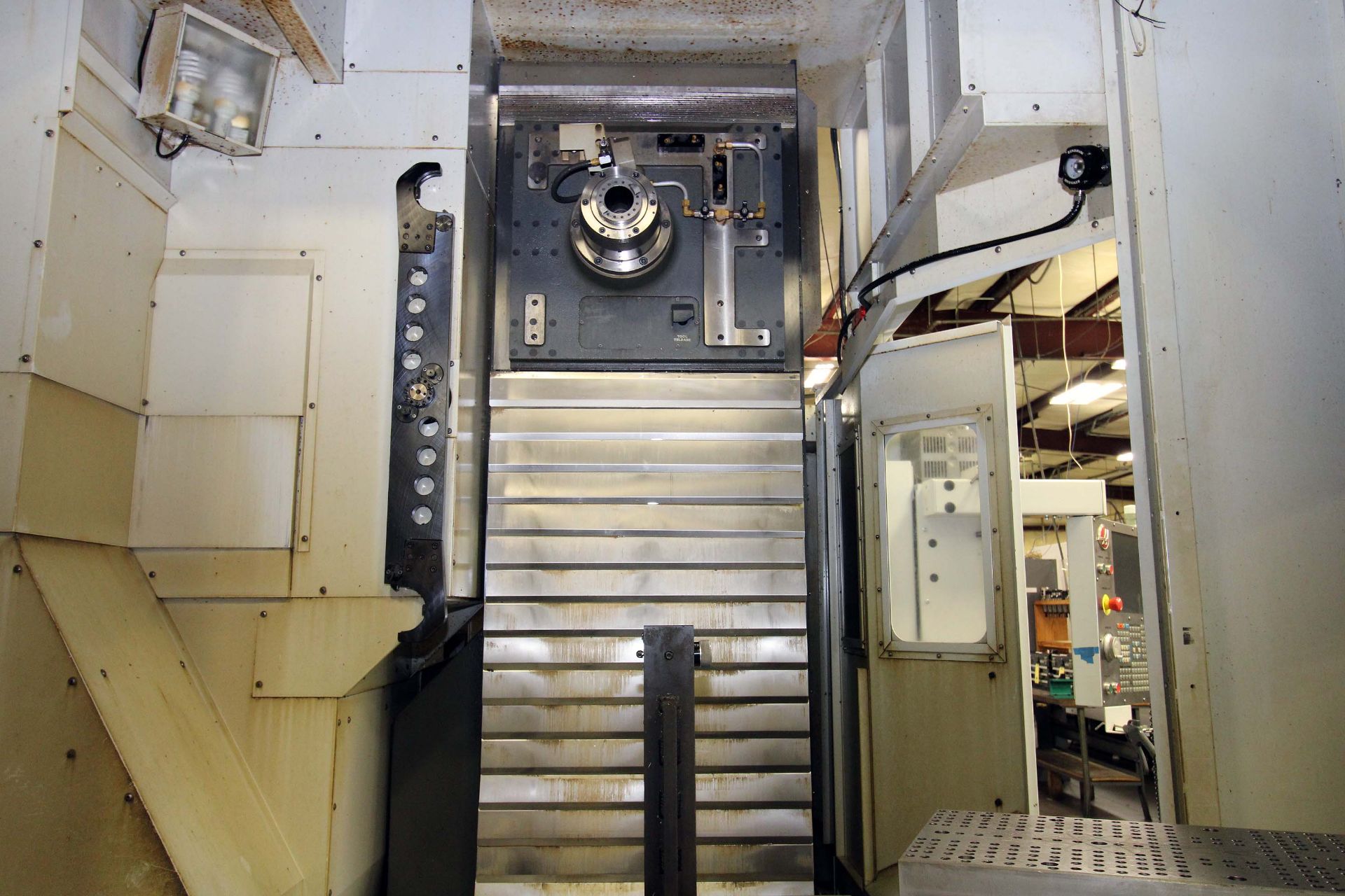 4-AXIS HORIZONTAL MACHINING CENTER, HAAS MDL. EC1600, new 6/2012, 64” x 36” table, 30” built-in - Image 2 of 15