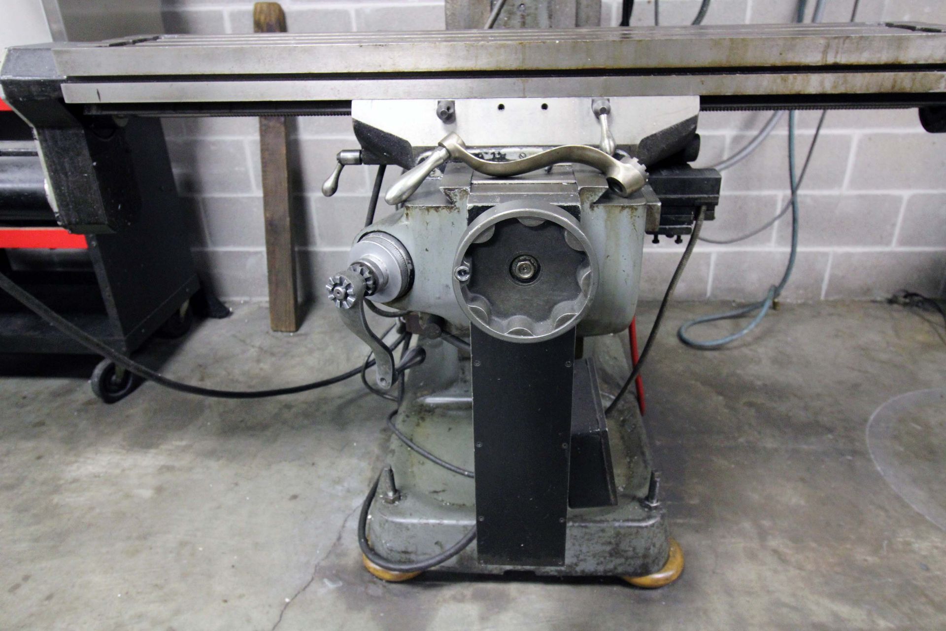 CNC KNEE STYLE MILL, BRIDGEPORT, 9” x 48” table, Trak Mdl. AGE2 control, 2-axis pwr. feed, S/N - Image 3 of 5