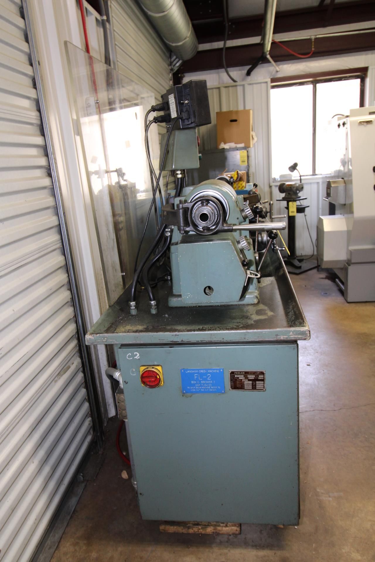 PRECISION TOOLROOM LATHE, FEELER MDL. FTL-618E, new 1985, 1-1/2 HP motor, lever type collet - Image 3 of 13