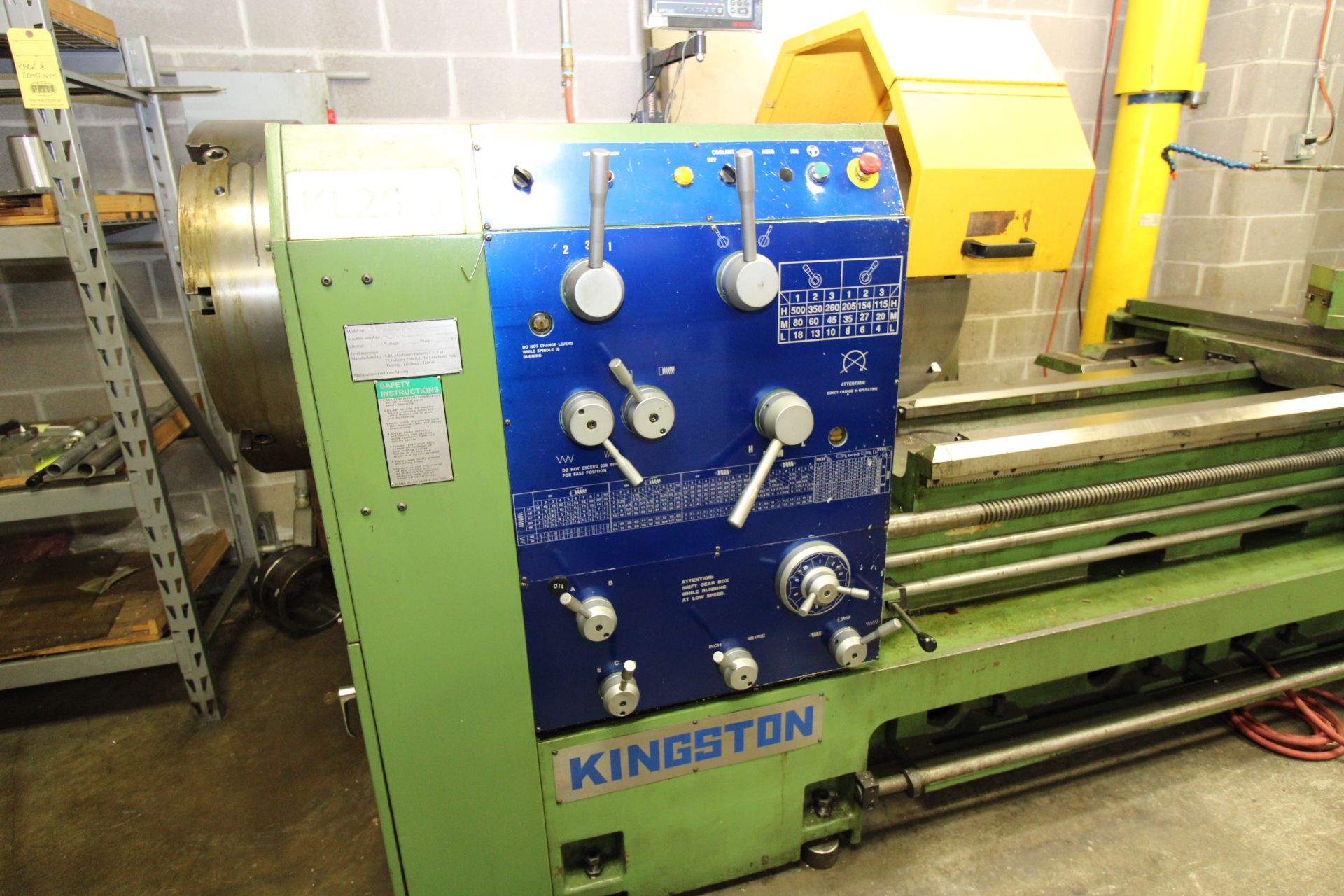 HOLLOW SPINDLE ENGINE LATHE, KINGSTON MDL. HI29120, new 11/2008, 10” hole, front & rear 25” 4- - Image 10 of 18