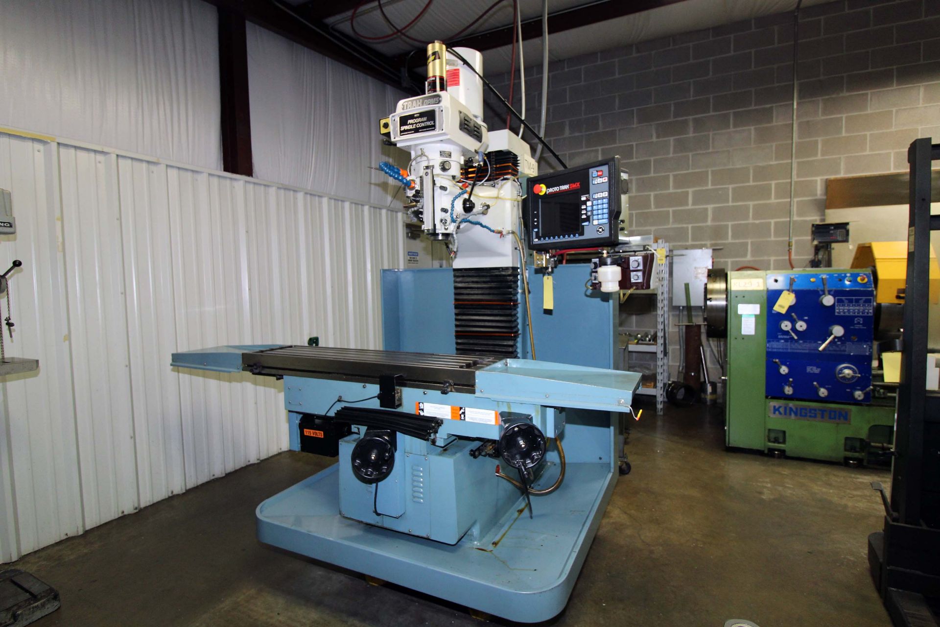 CNC BED TYPE VERTICAL TURRET MILL, TRAK MDL. DPMSX5P, Prototrak SMX CNC control, 50” x 12” table,