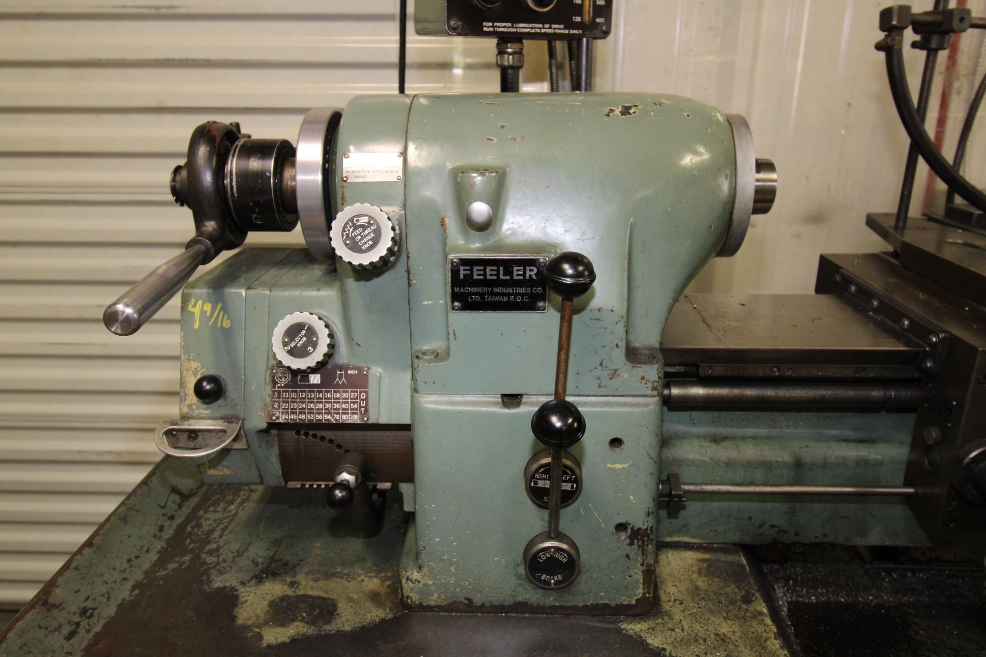 PRECISION TOOLROOM LATHE, FEELER MDL. FTL-618E, new 1985, 1-1/2 HP motor, lever type collet - Image 13 of 13