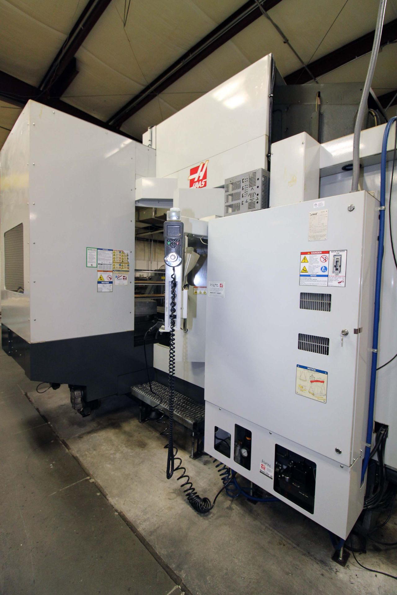 4-AXIS HORIZONTAL MACHINING CENTER, HAAS MDL. EC1600, new 6/2012, 64” x 36” table, 30” built-in - Image 9 of 15