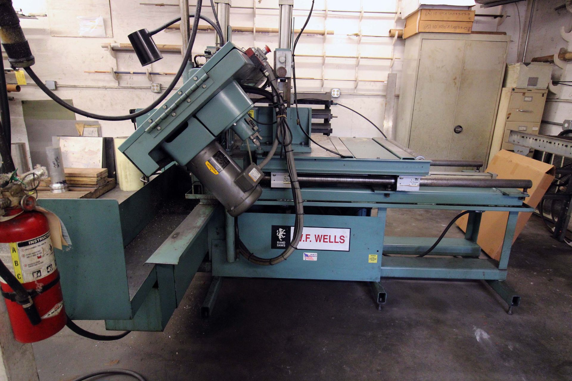 AUTOMATIC HORIZONTAL BANDSAW, W.F. WELLS MDL. W-914A-CNC, 9” x 14” rect. cap., 1” blade size, V/S, - Image 2 of 6