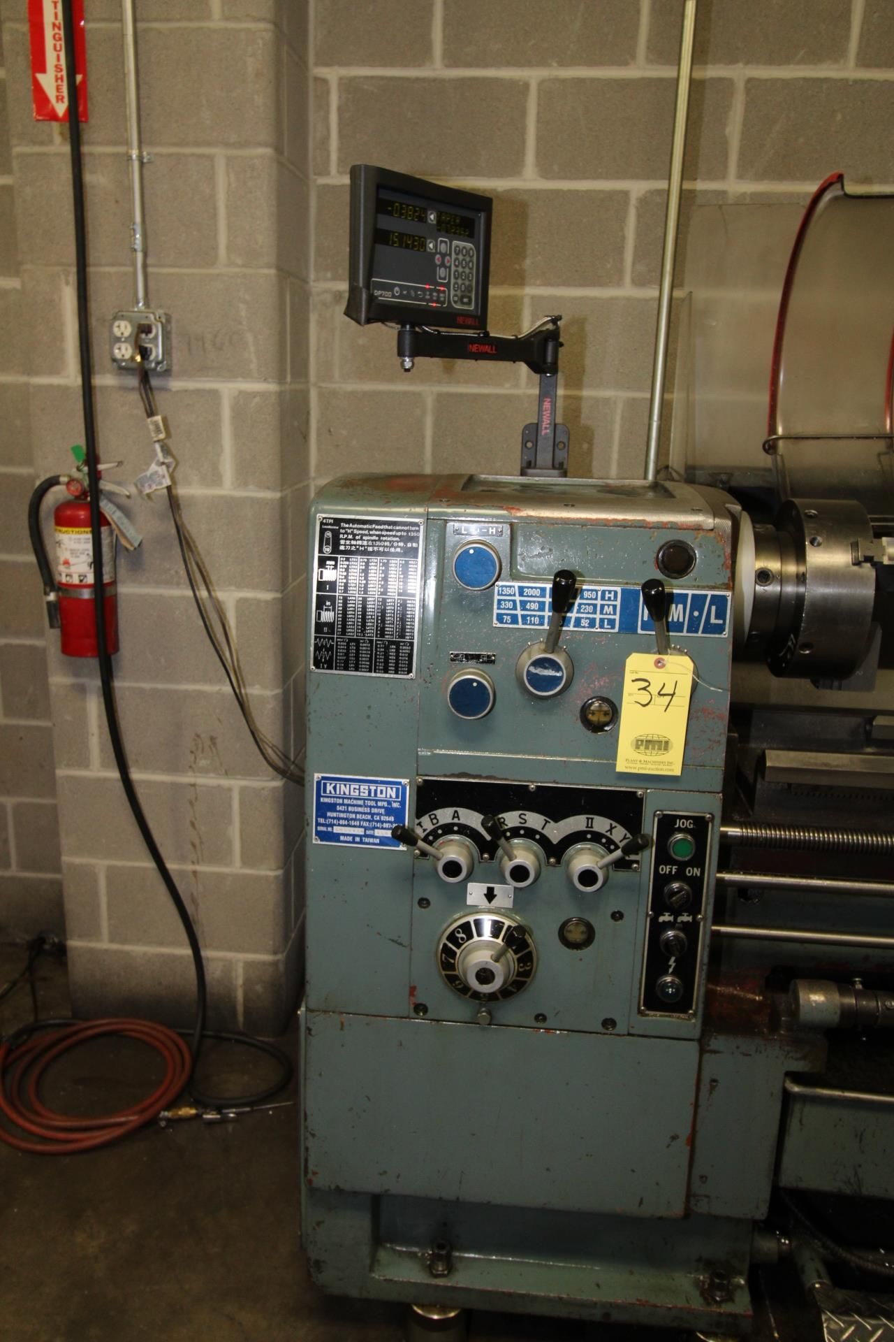 GAP BED ENGINE LATHE, KINGSTON 17” X 60”, new 2003, spds: 52-1350 RPM, 10” dia. 3-jaw chuck, 4-jaw - Image 11 of 15
