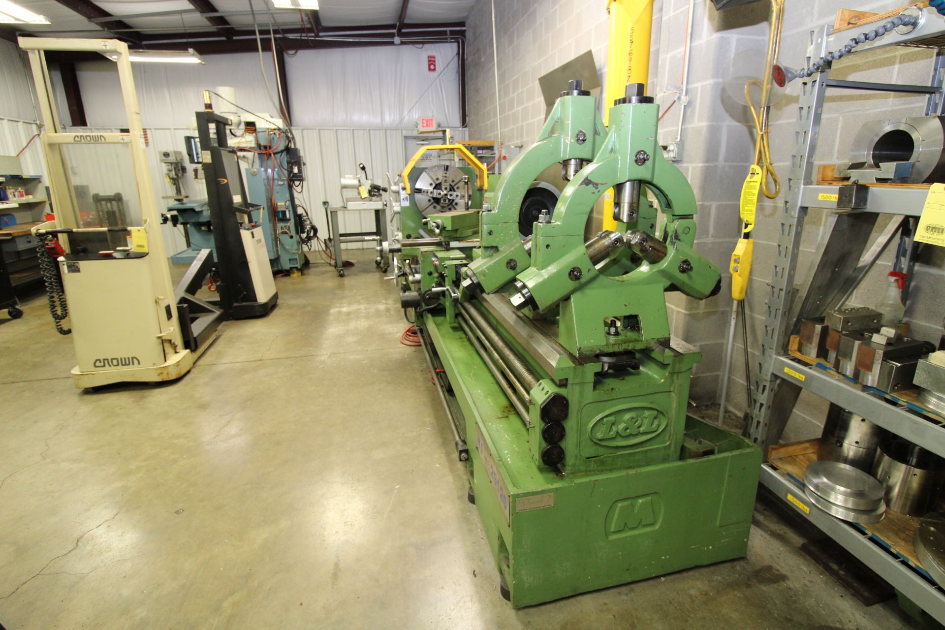 HOLLOW SPINDLE ENGINE LATHE, KINGSTON MDL. HI29120, new 11/2008, 10” hole, front & rear 25” 4- - Image 2 of 18